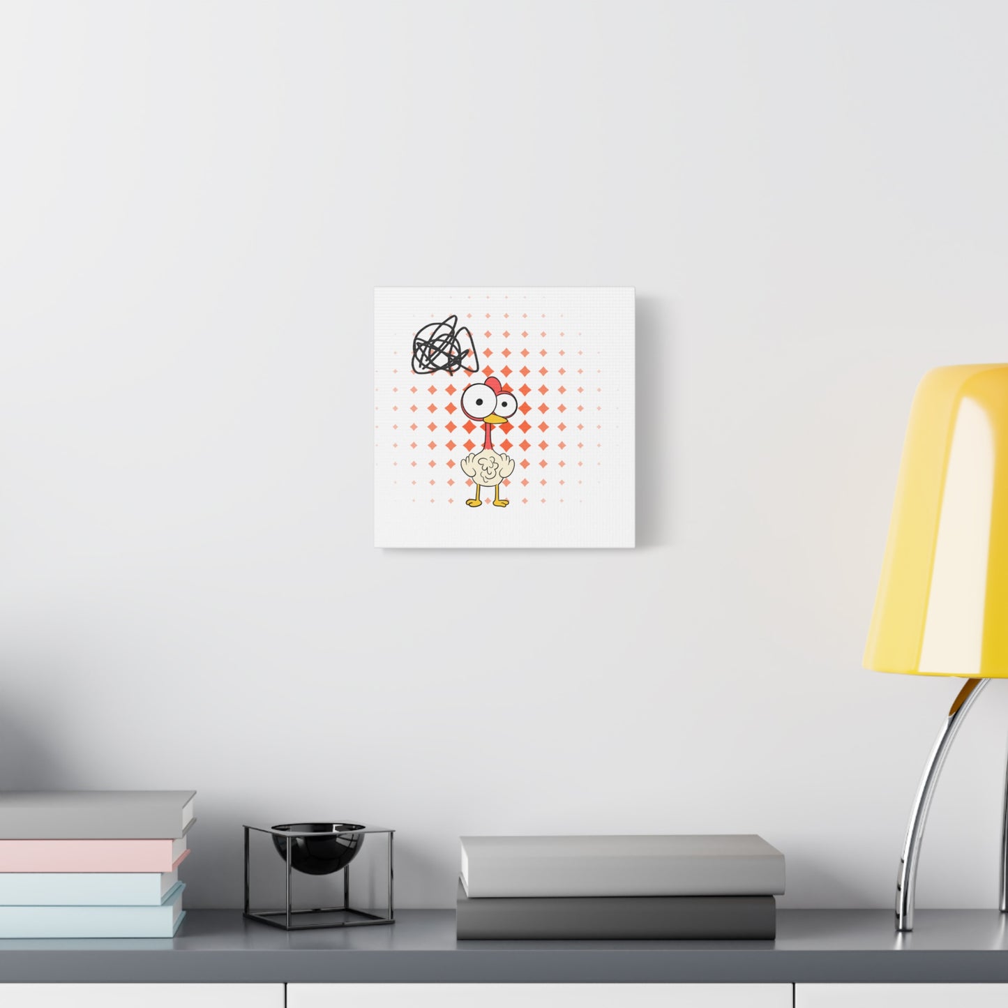 Whimsical Chicken Canvas Wall Art