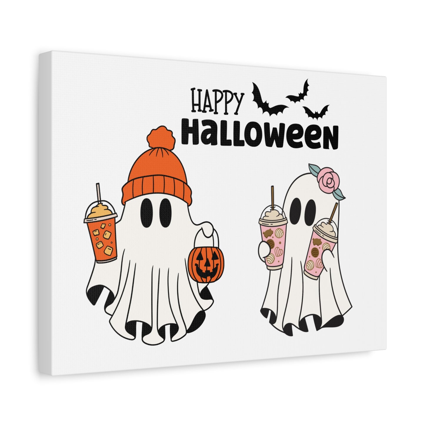 Canvas Print - Adorable Ghost Friends, Happy Halloween