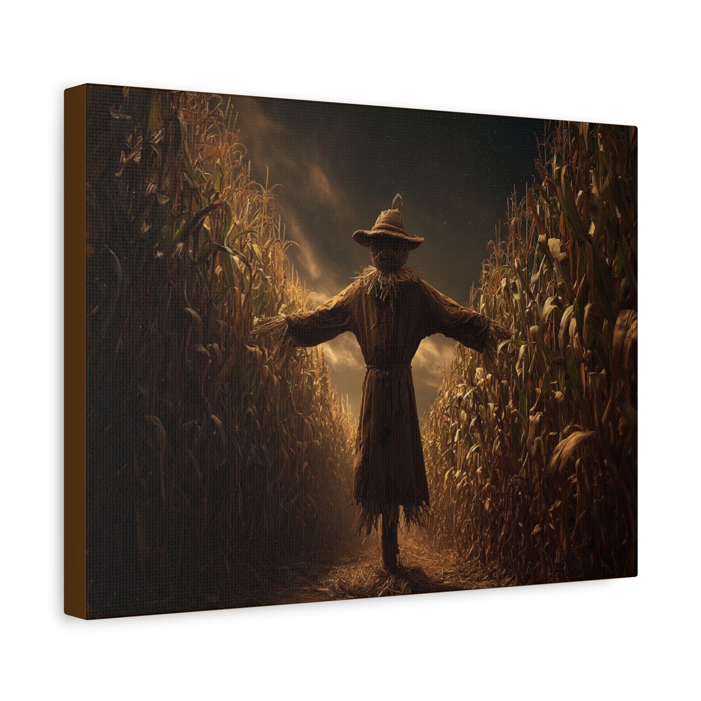 Canvas Print -  Scarecrow in Field - Wall Art Decor - Halloween