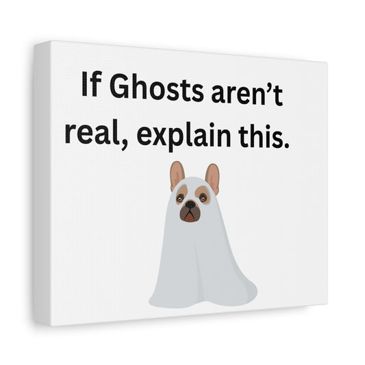 Funny Ghost Dog Canvas Art
