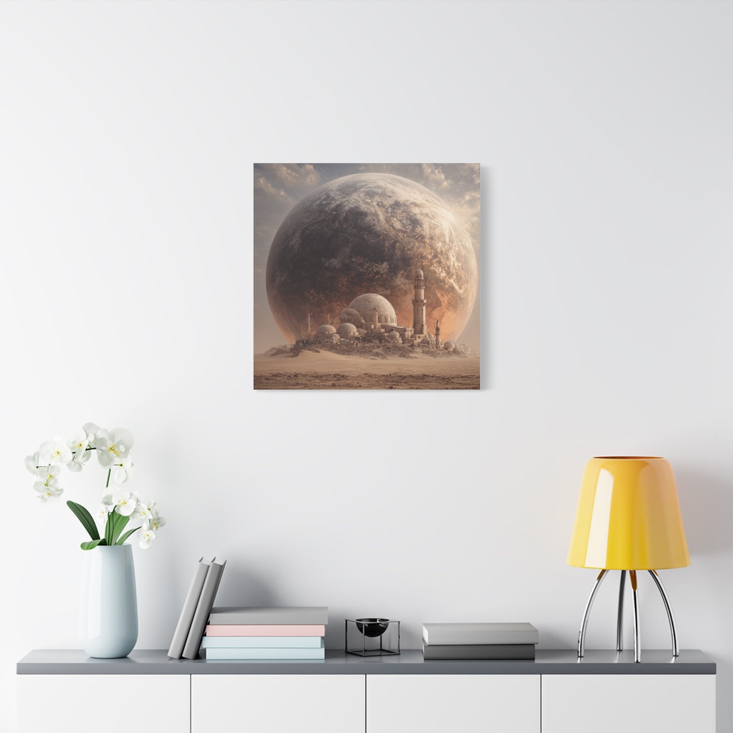 Cosmic Landscape Canvas Art, Wall Decor, Celestial Print, Space Artwork, Home Decoration, Gift for Science Fiction Lovers