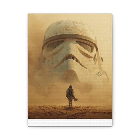 Star Wars Themed Canvas Art, Sci-Fi Wall Decor, Vintage Stormtrooper Print, Home Office Decor, Gift for Fans