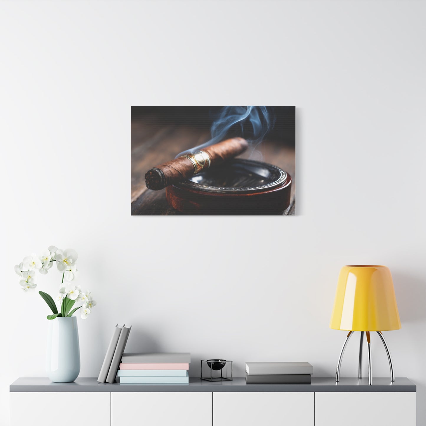 Cigar Smoke Wall Art Canvas