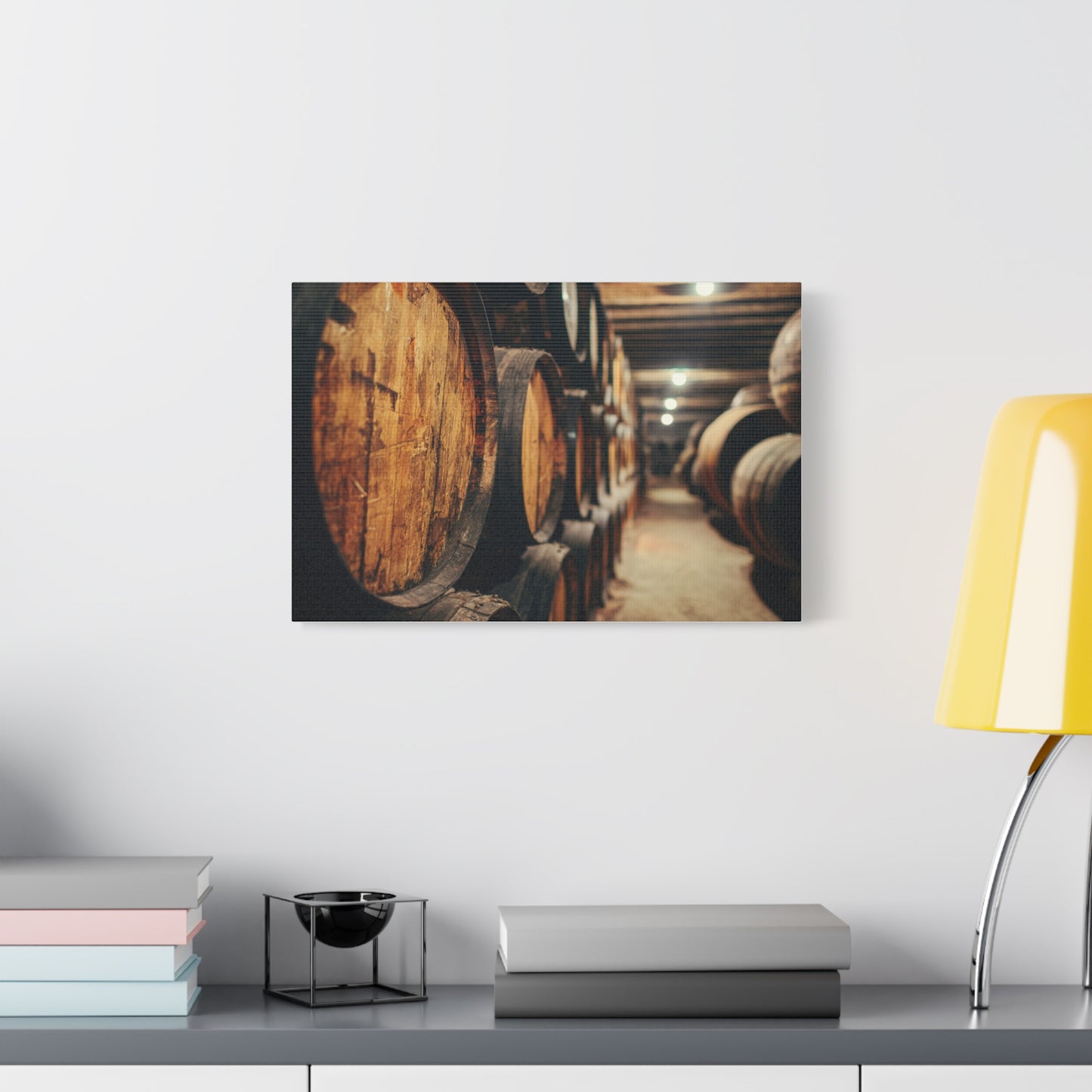 Rustic Wine Barrel Canvas Print