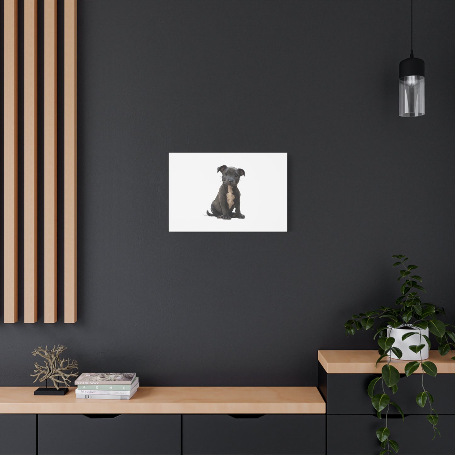 Dog Portrait Canvas Wall Art, Pet Lover Gift, Home Decor, Puppy Artwork, Animal Lover Canvas, Pet Memorial