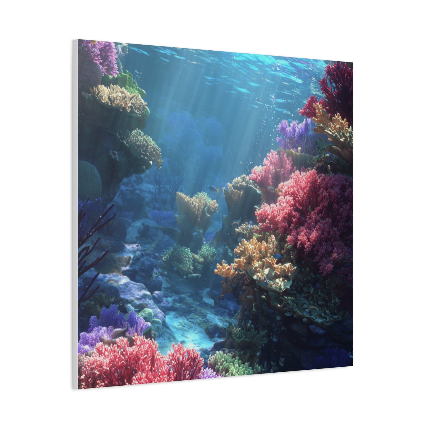 Vibrant Coral Reef Canvas Art, Underwater Decor, Ocean Wall Art, Beach House Decor, Gift for Ocean Lovers