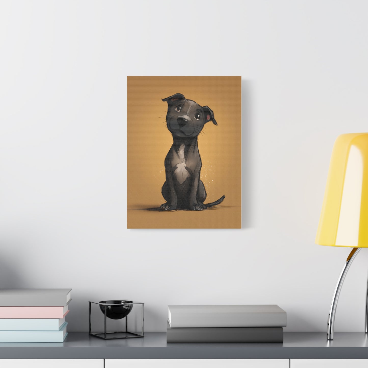 Adorable Dog Art Canvas Print, Perfect for Pet Lovers, Home Décor, Dog Memory, Gift for Animal Lovers, Unique Wall Art