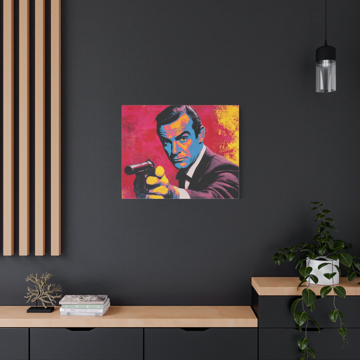 Vibrant Retro Canvas Art, Pop Culture Wall Decor, 60s Inspired Artwork, Unique Gift for Movie Lovers, Home Decoration
