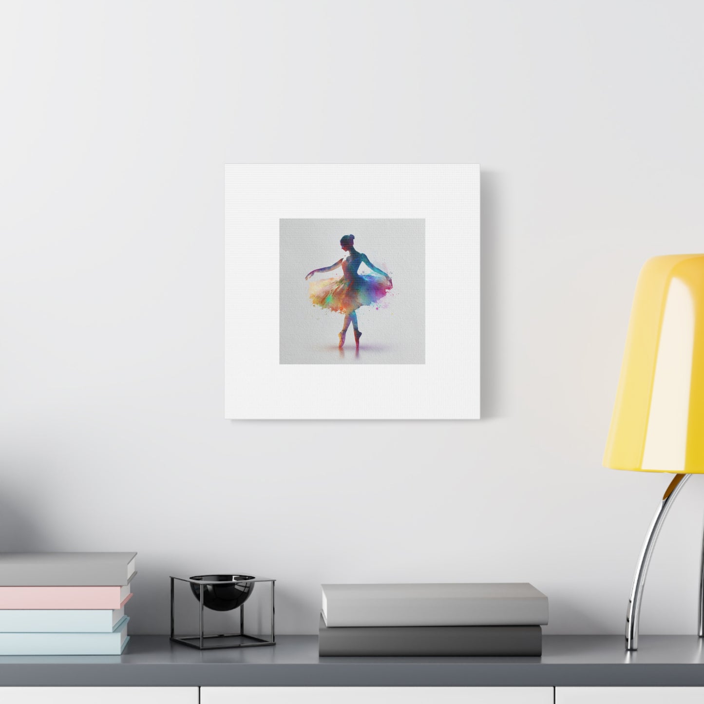 Canvas Print - Beautiful Ballerina with Color Splash - Perfect for a Little Dancer's Room