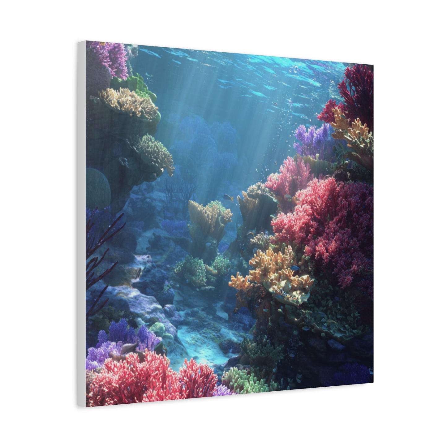 Vibrant Coral Reef Canvas Art, Underwater Decor, Ocean Wall Art, Beach House Decor, Gift for Ocean Lovers