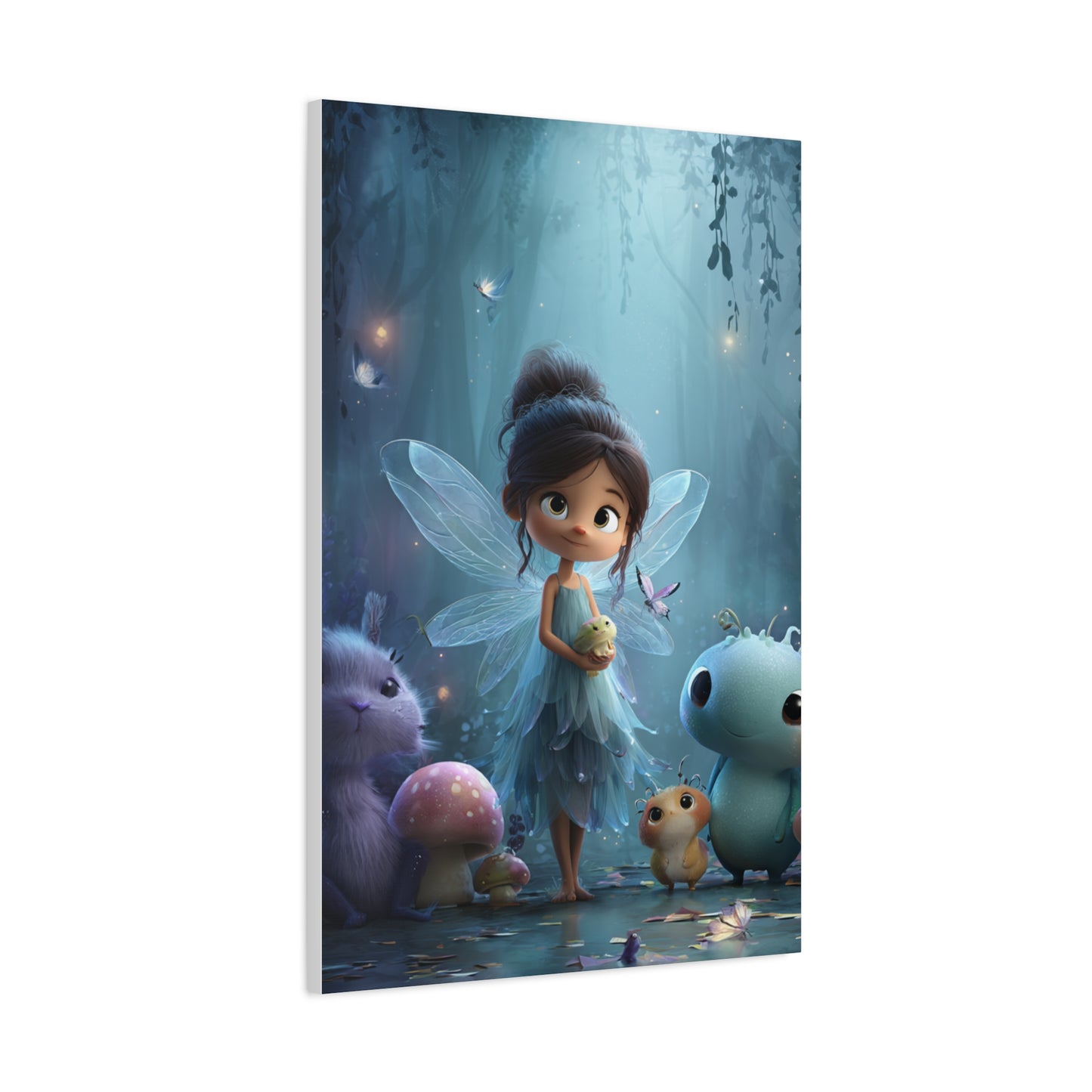 Whimsical Fairy Canvas Art Print, Enchanted Decor for Kids' Rooms, Fantasy Wall Art, Magical Gift for Birthdays, Nursery Decoration