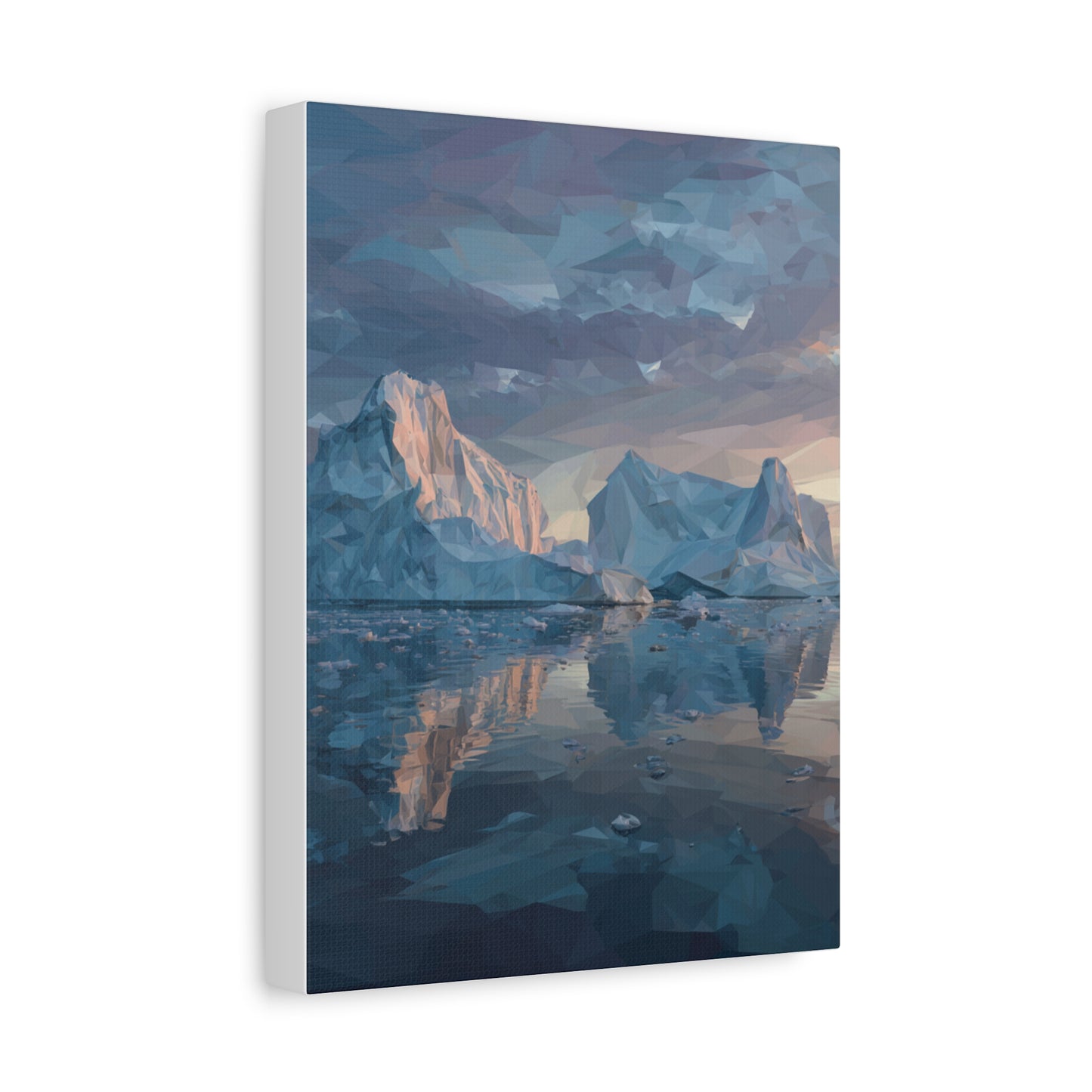 Stretched Canvas Art Print, Geometric Landscape Wall Decor, Minimalist Home Accent, Nature-Inspired Artwork, Unique Gift Idea