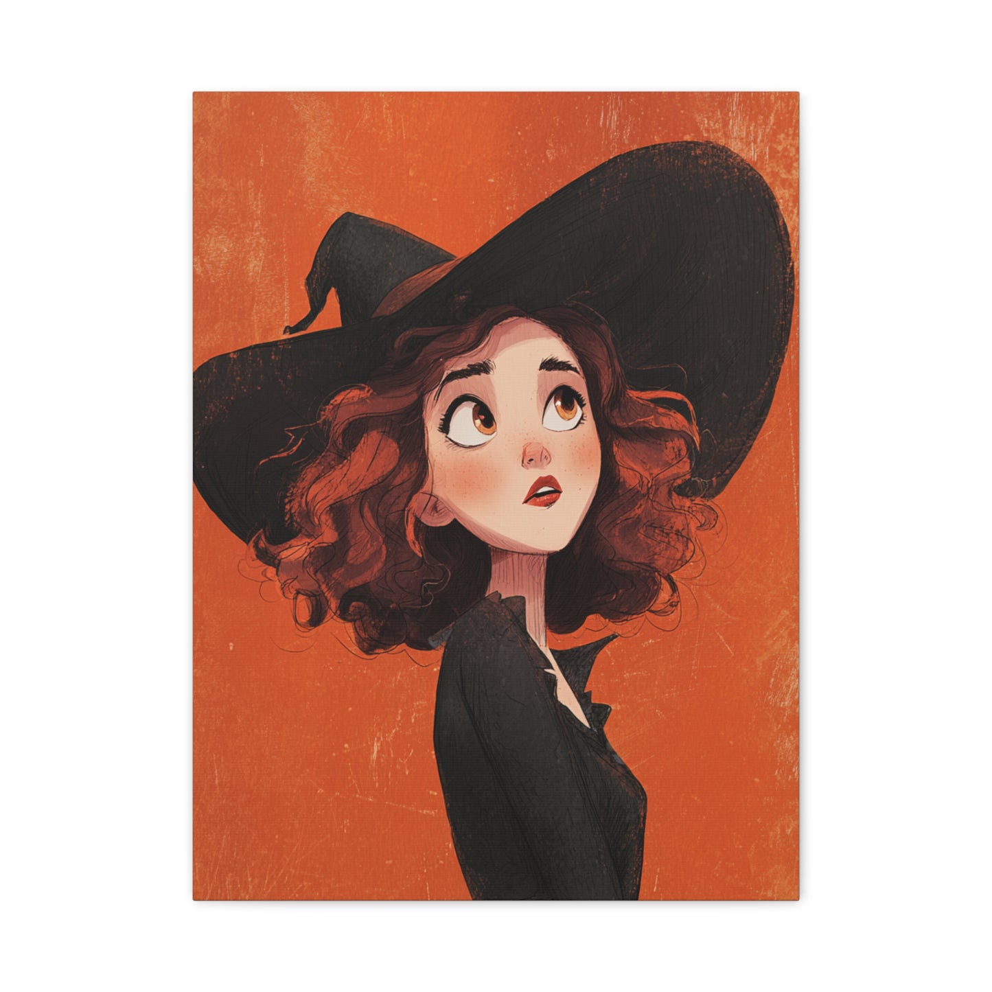 Whimsical Witch Canvas Print, Halloween Decor, Art for Home, Gift for Witches, Fall Wall Art, Magic Lover's Gift