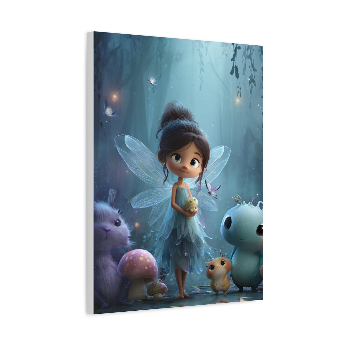 Whimsical Fairy Canvas Art Print, Enchanted Decor for Kids' Rooms, Fantasy Wall Art, Magical Gift for Birthdays, Nursery Decoration