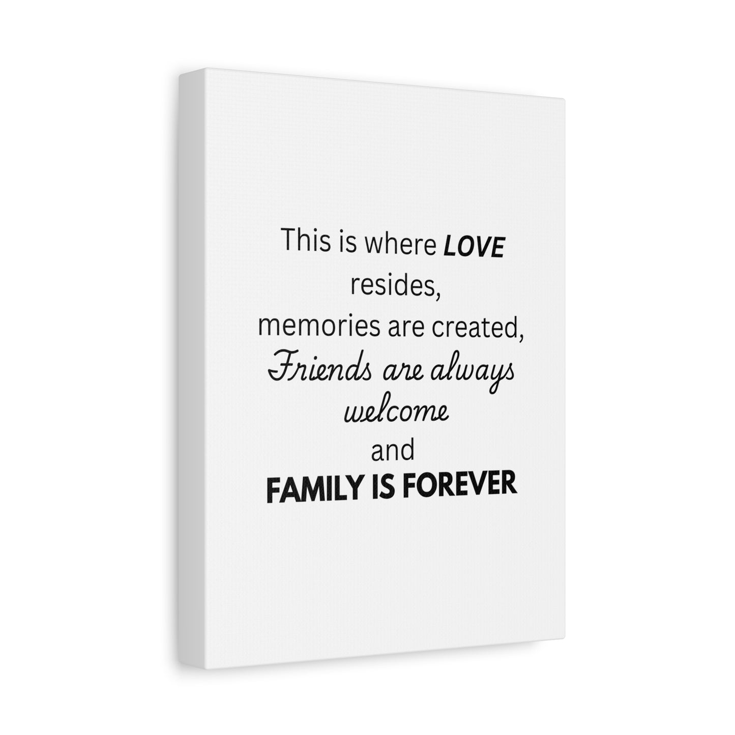 Love Family Canvas Artwork