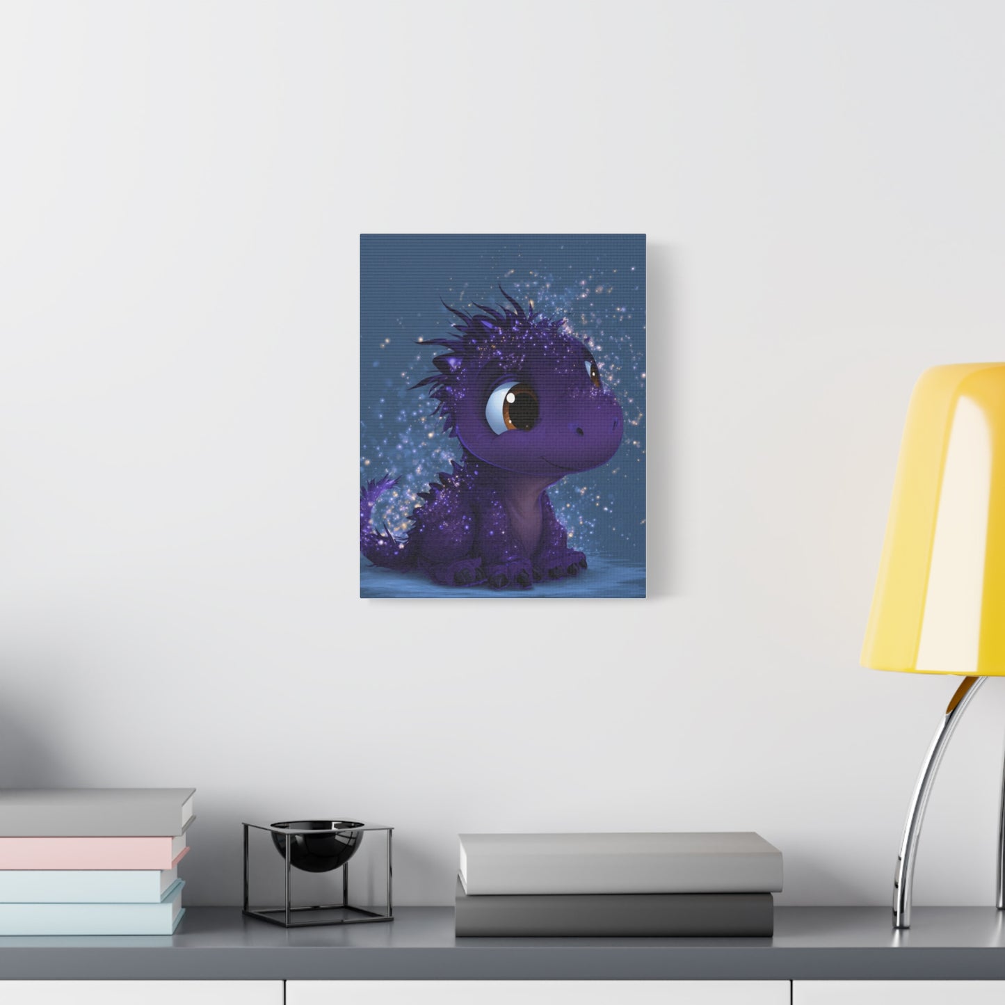 Whimsical Dragon Canvas Art, Cute Nursery Decor, Fantasy Wall Decor, Kids Room Art, Magical Home Gift, Birthday Gift
