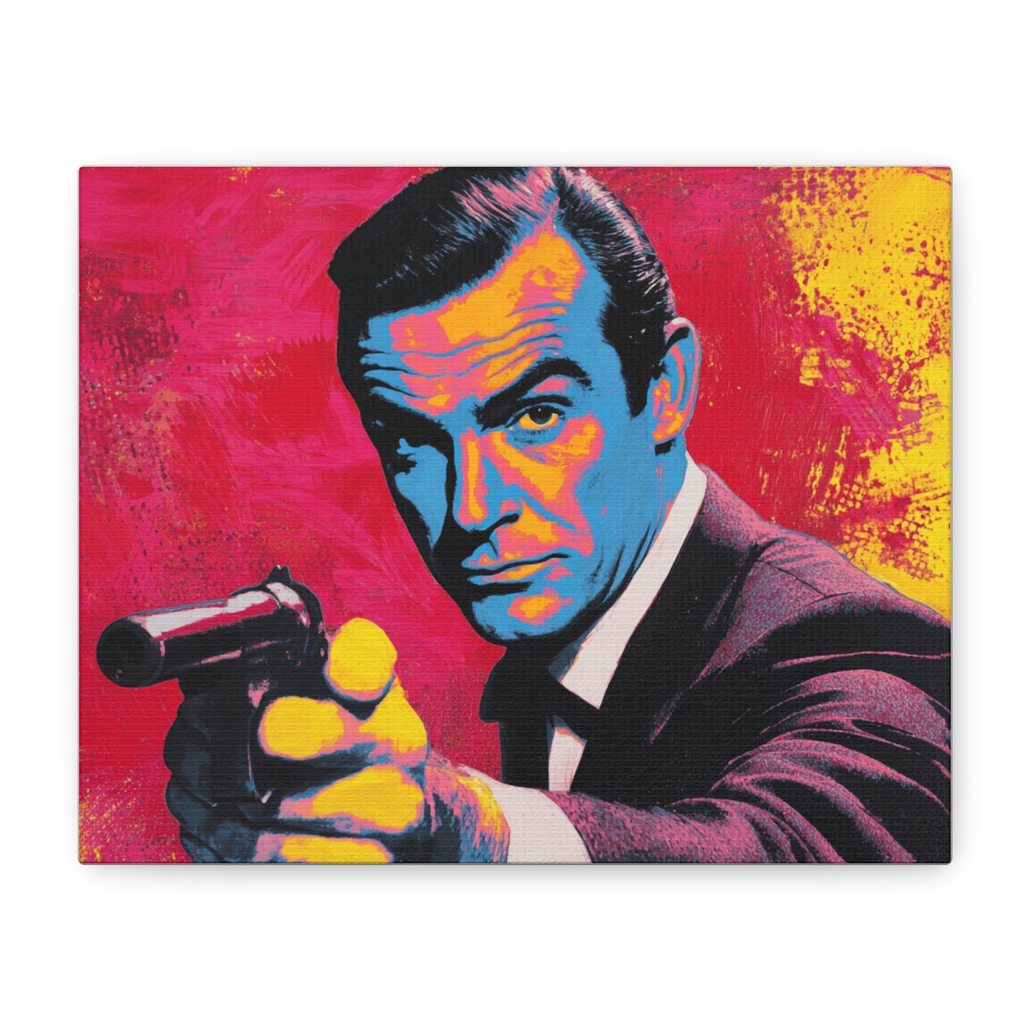 Vibrant Retro Canvas Art, Pop Culture Wall Decor, 60s Inspired Artwork, Unique Gift for Movie Lovers, Home Decoration