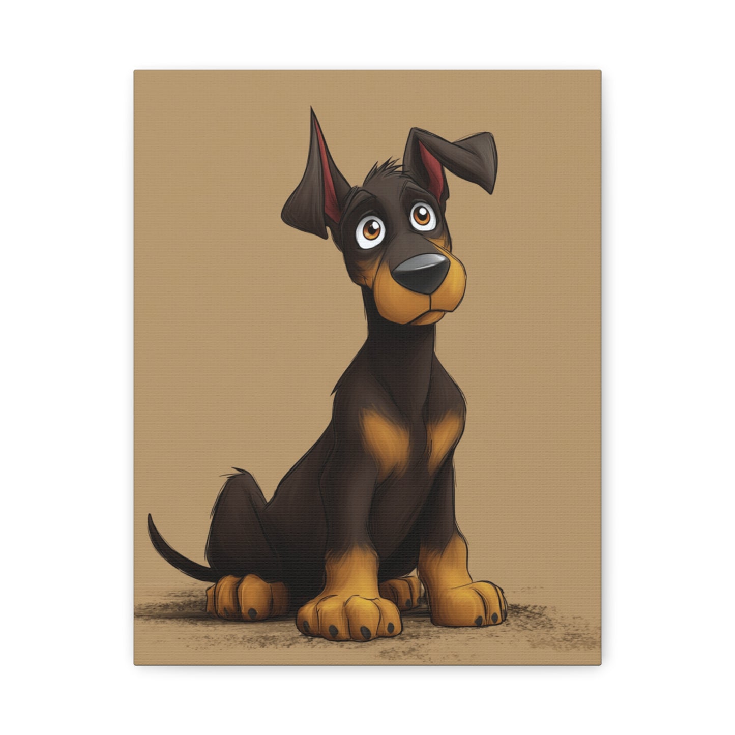 Custom Dog Portrait Canvas, Pet Decor, Dog Lover Gift, Cute Animal Art, Home Wall Art