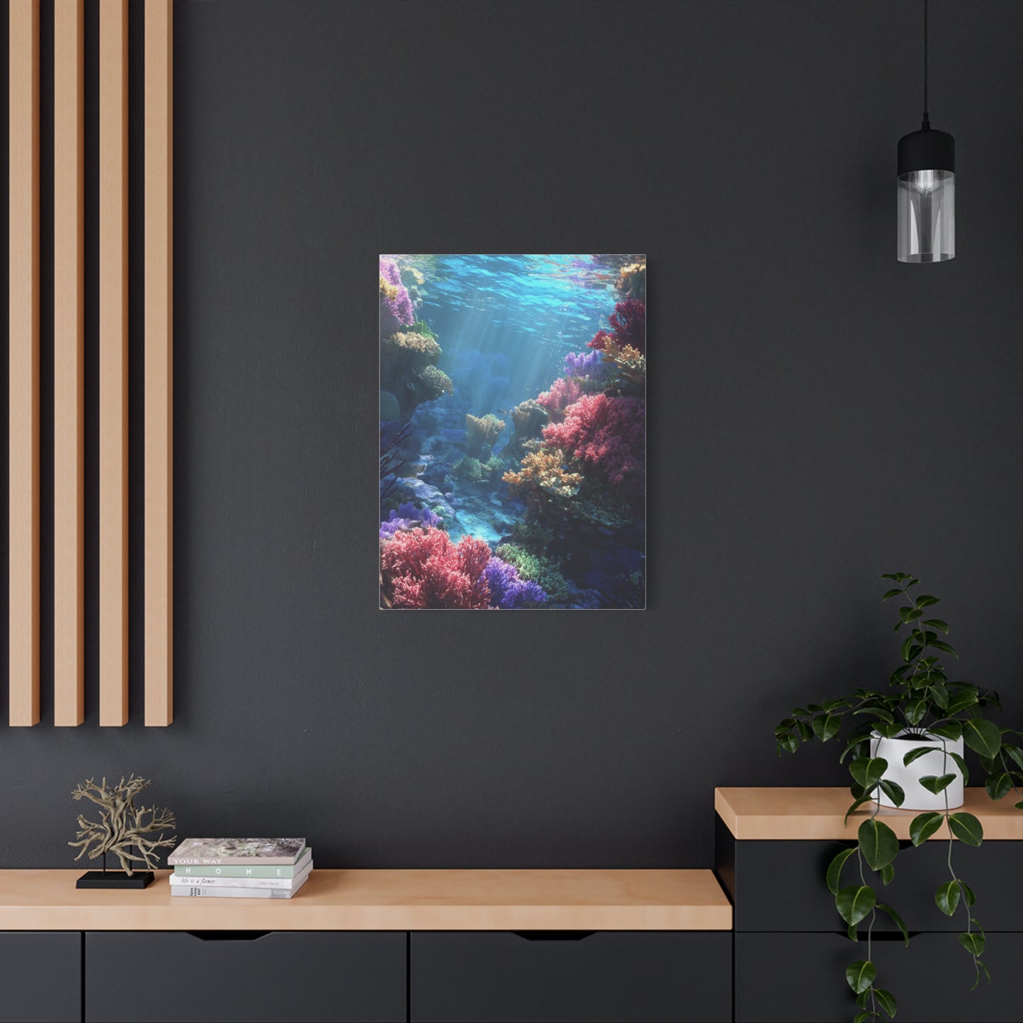Vibrant Coral Reef Canvas Art, Underwater Decor, Ocean Wall Art, Beach House Decor, Gift for Ocean Lovers