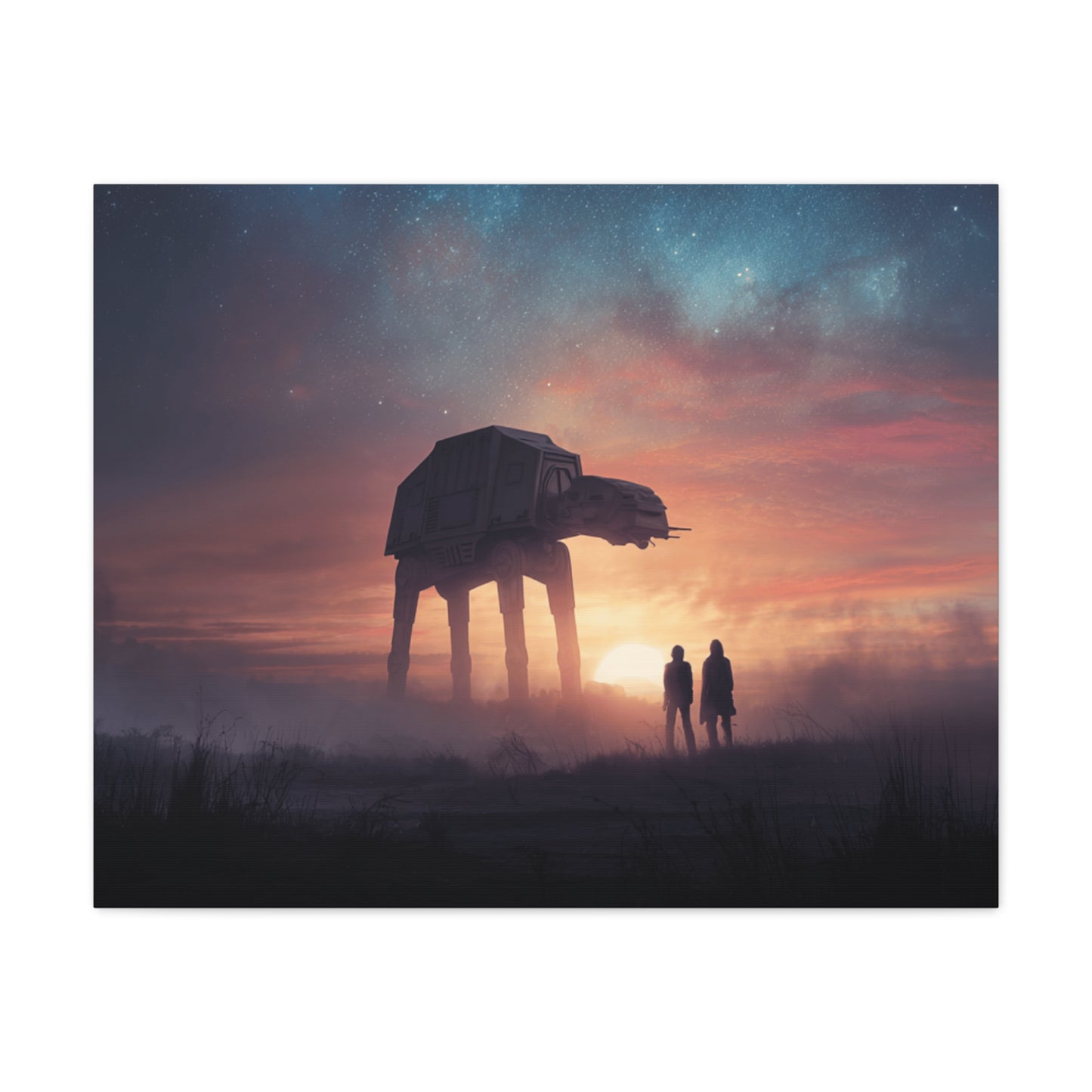 Star Wars Inspired Matte Canvas Art, Sci-Fi Wall Art, Modern Home Decor, Movie Lover Gift, Galactic Artwork