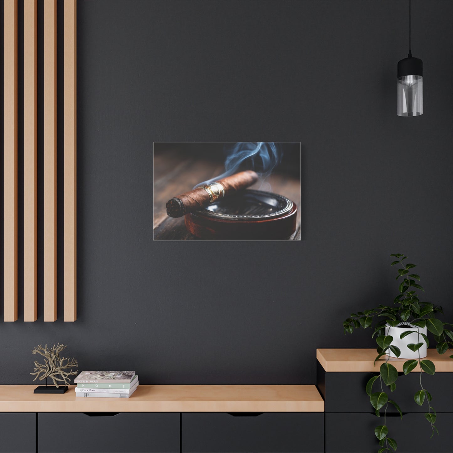 Cigar Smoke Wall Art Canvas