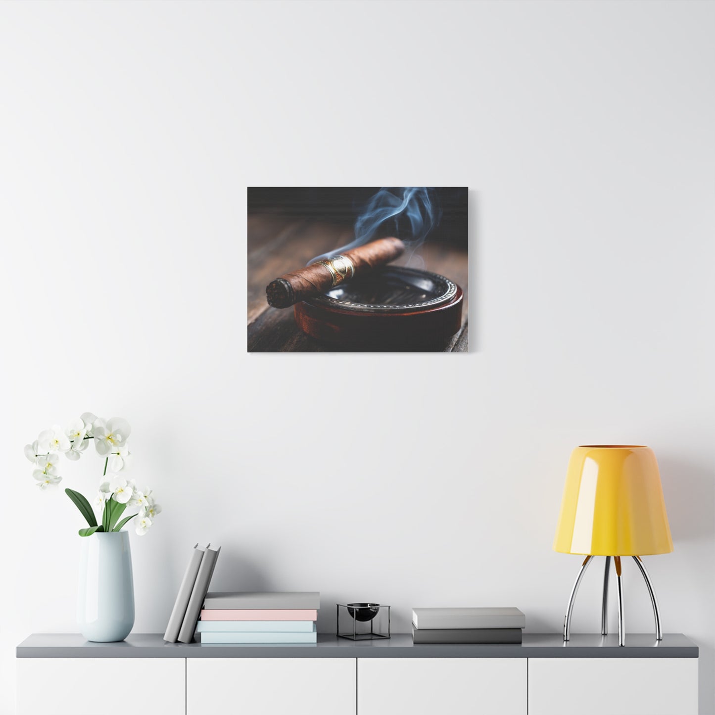 Cigar Smoke Wall Art Canvas