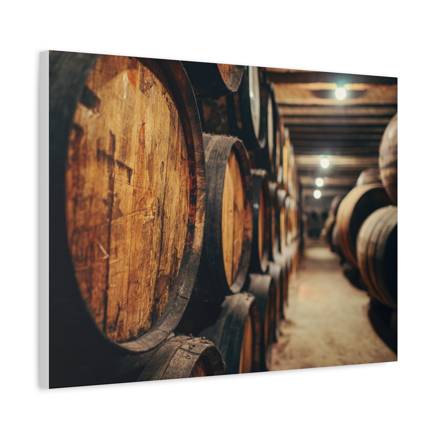 Rustic Wine Barrel Canvas Print
