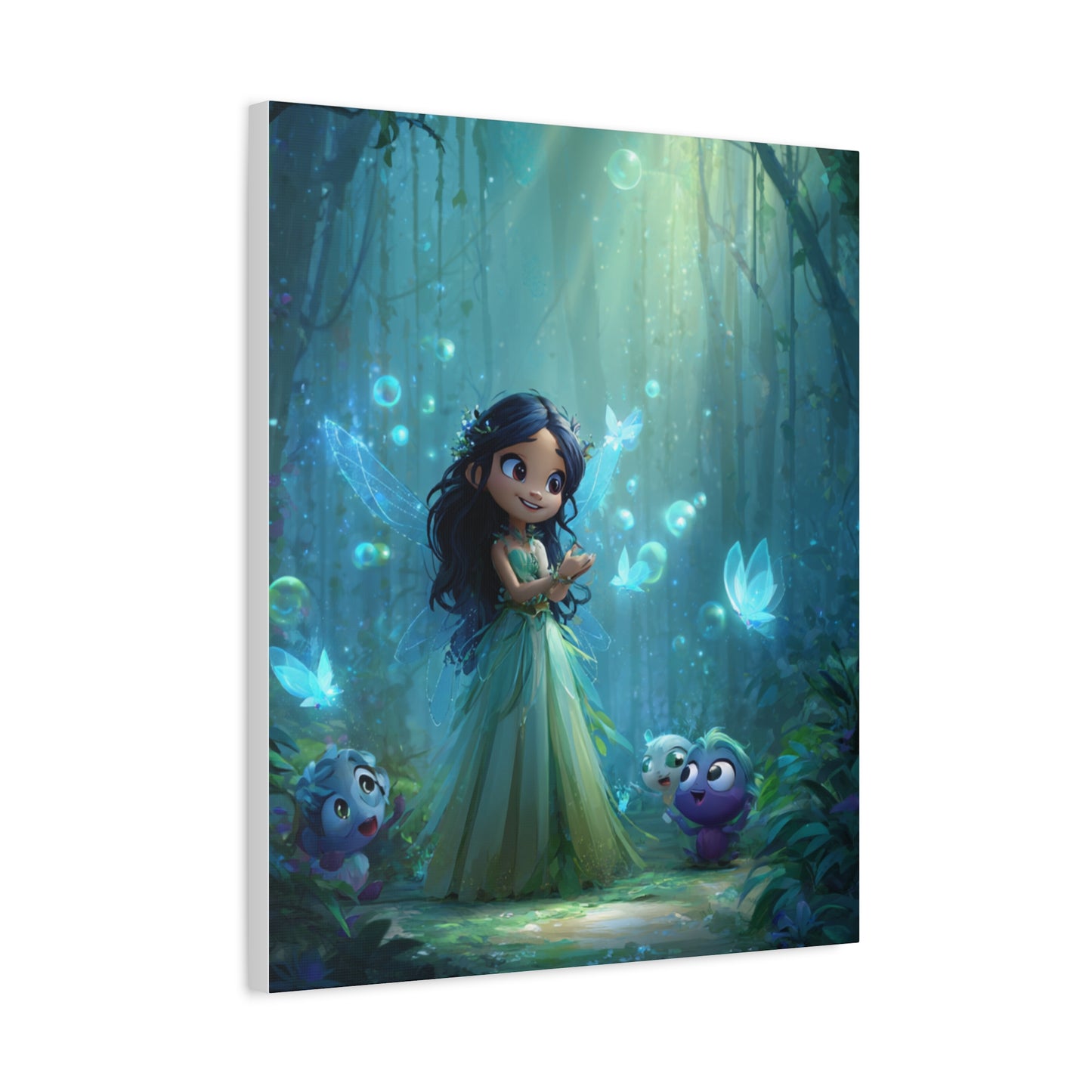 Whimsical Fairy Tale Canvas Wall Art, Enchanted Forest Decor, Fantasy Children's Room Wall Art, Magical Gift for Kids, Home Decor