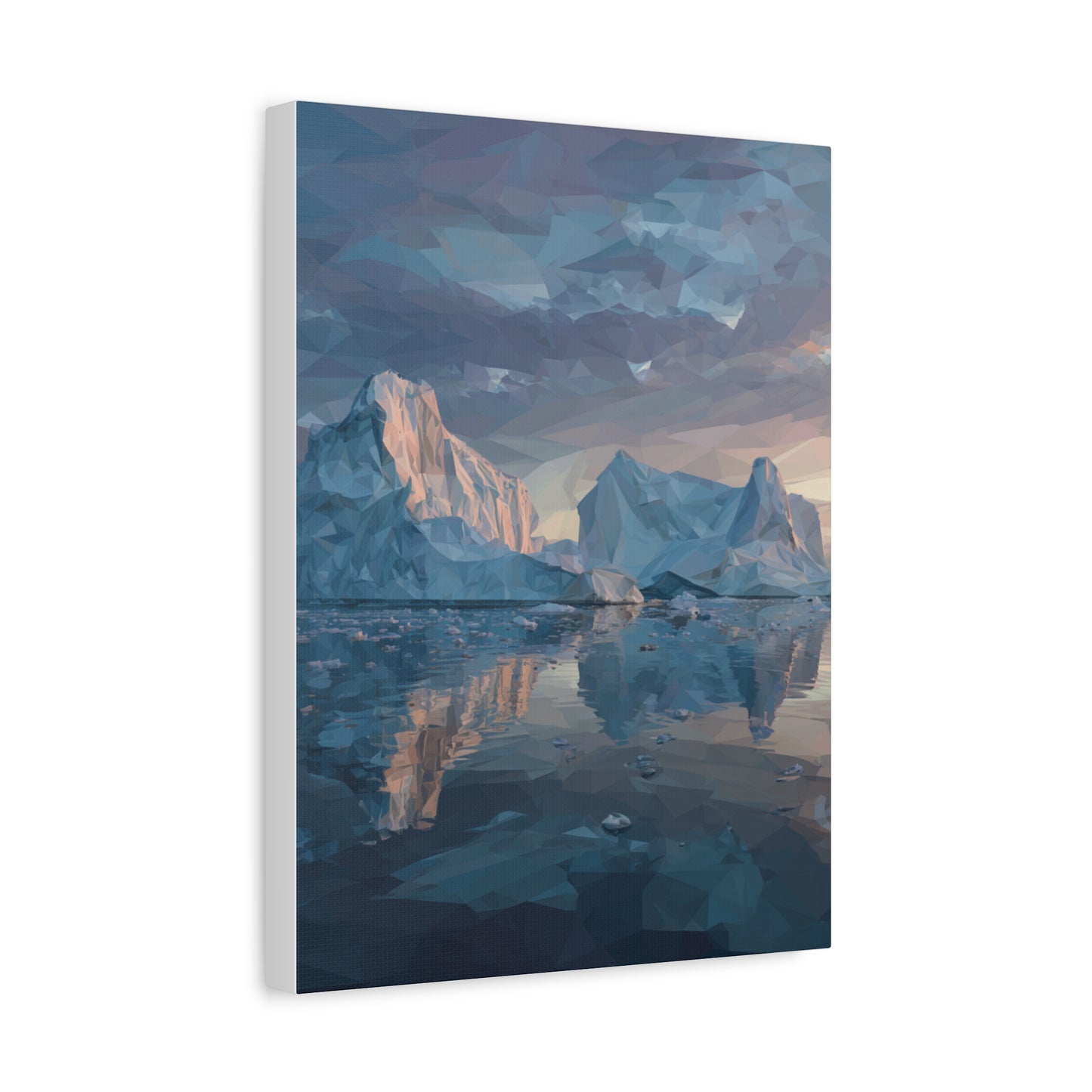 Stretched Canvas Art Print, Geometric Landscape Wall Decor, Minimalist Home Accent, Nature-Inspired Artwork, Unique Gift Idea