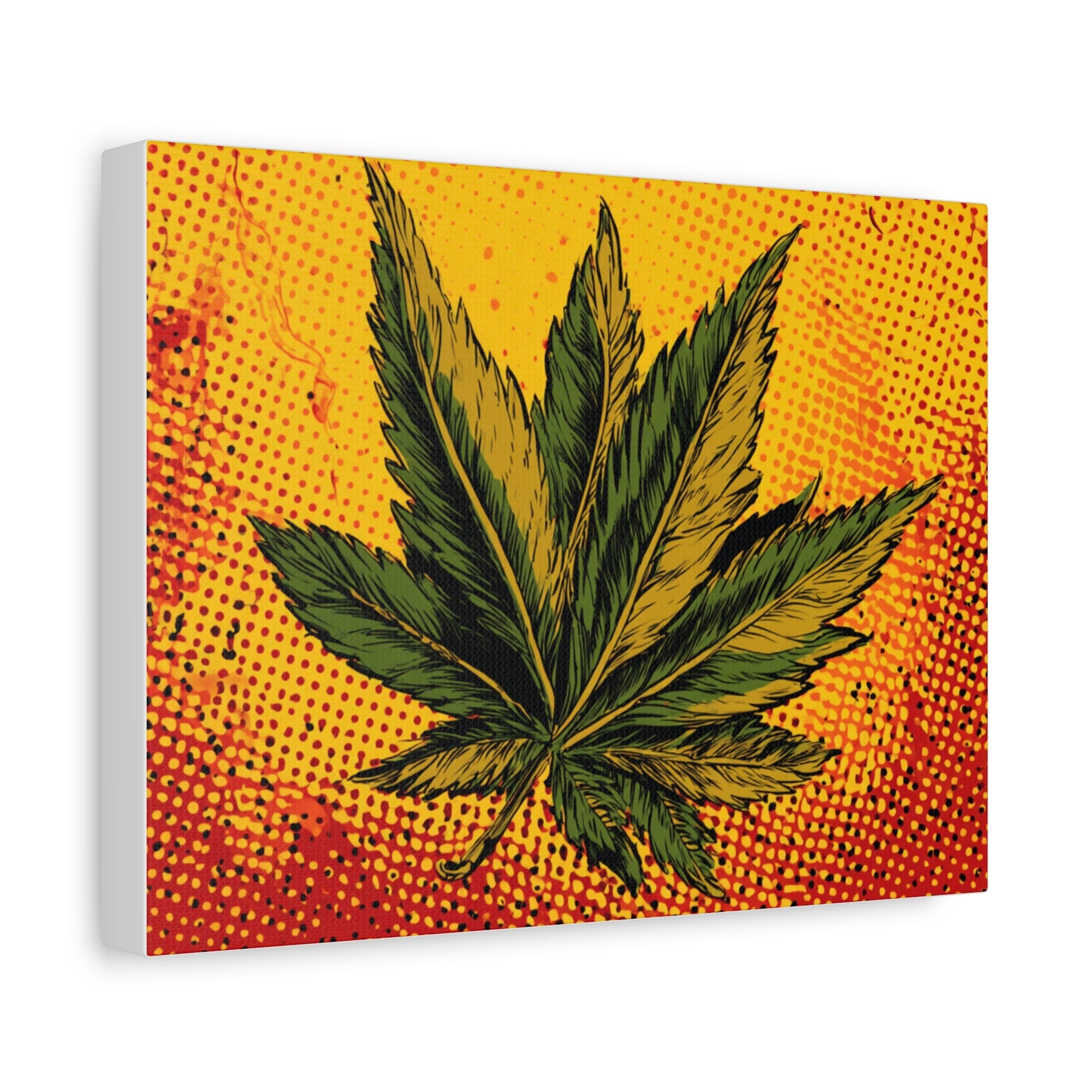 Canvas Print Pop Art Marijuana Leaf