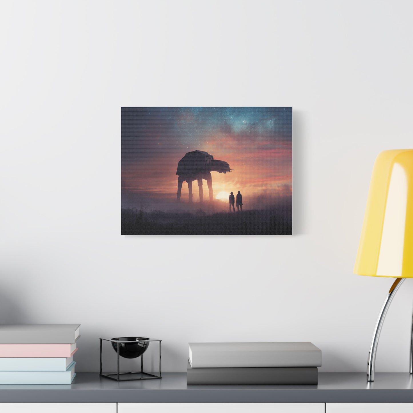 Star Wars Inspired Matte Canvas Art, Sci-Fi Wall Art, Modern Home Decor, Movie Lover Gift, Galactic Artwork