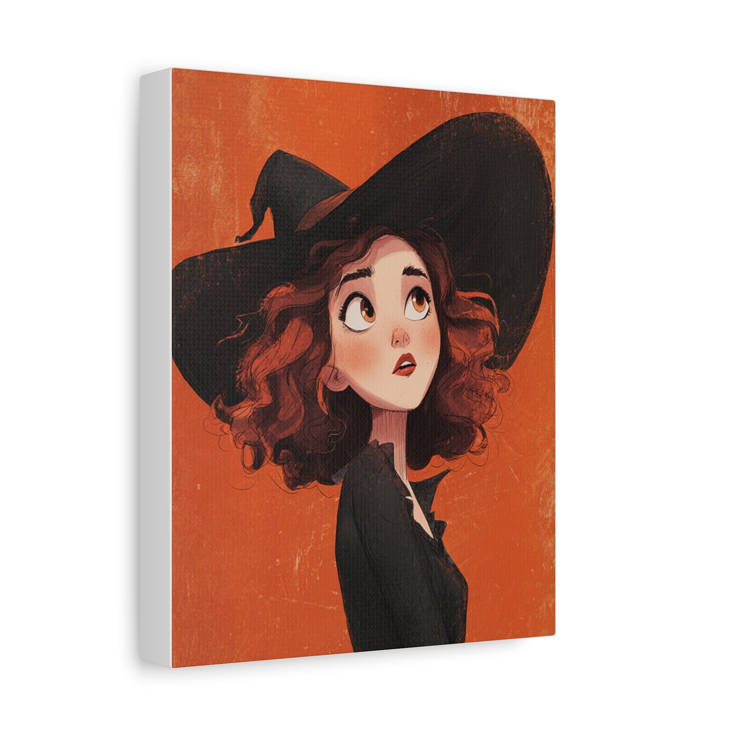 Whimsical Witch Canvas Print, Halloween Decor, Art for Home, Gift for Witches, Fall Wall Art, Magic Lover's Gift