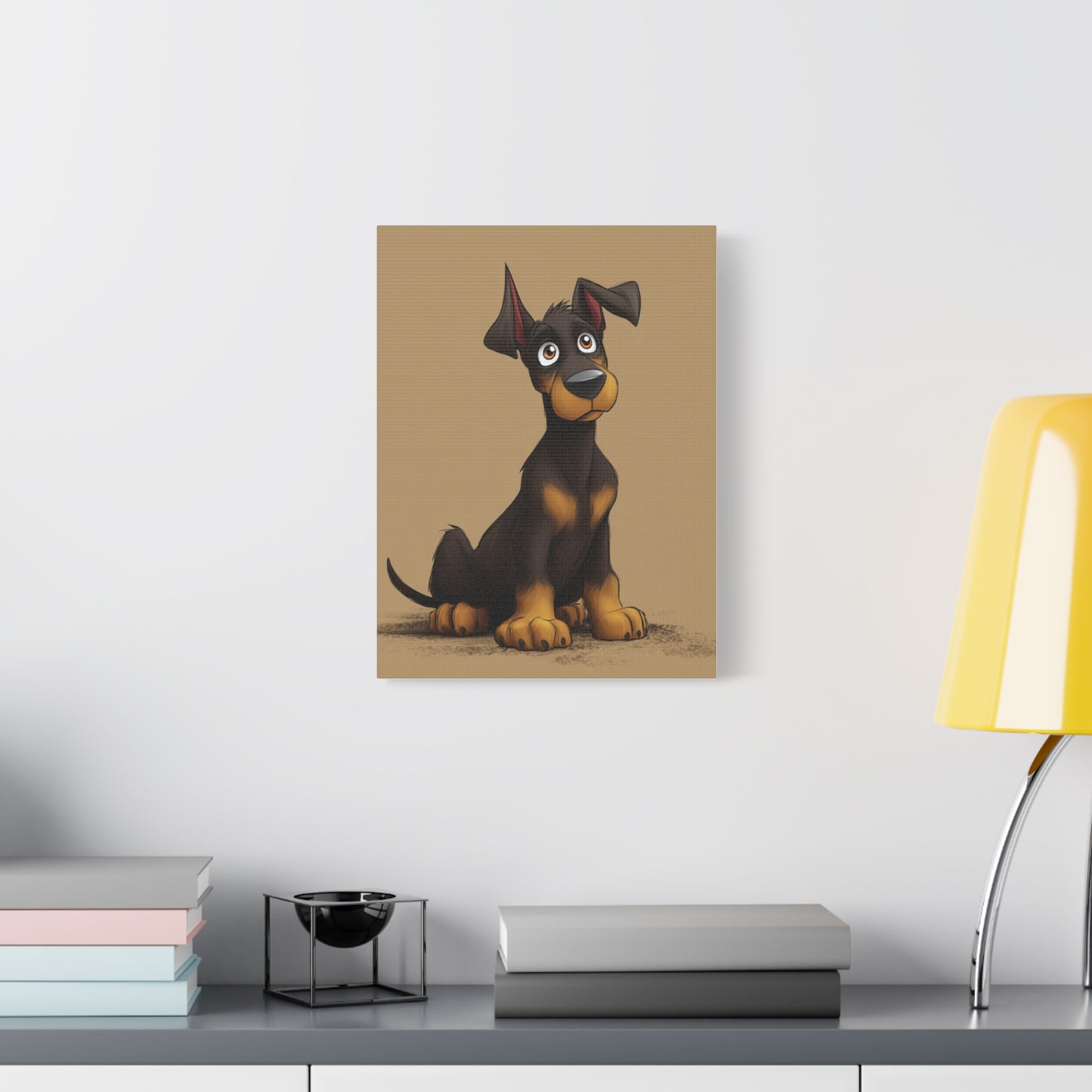 Custom Dog Portrait Canvas, Pet Decor, Dog Lover Gift, Cute Animal Art, Home Wall Art