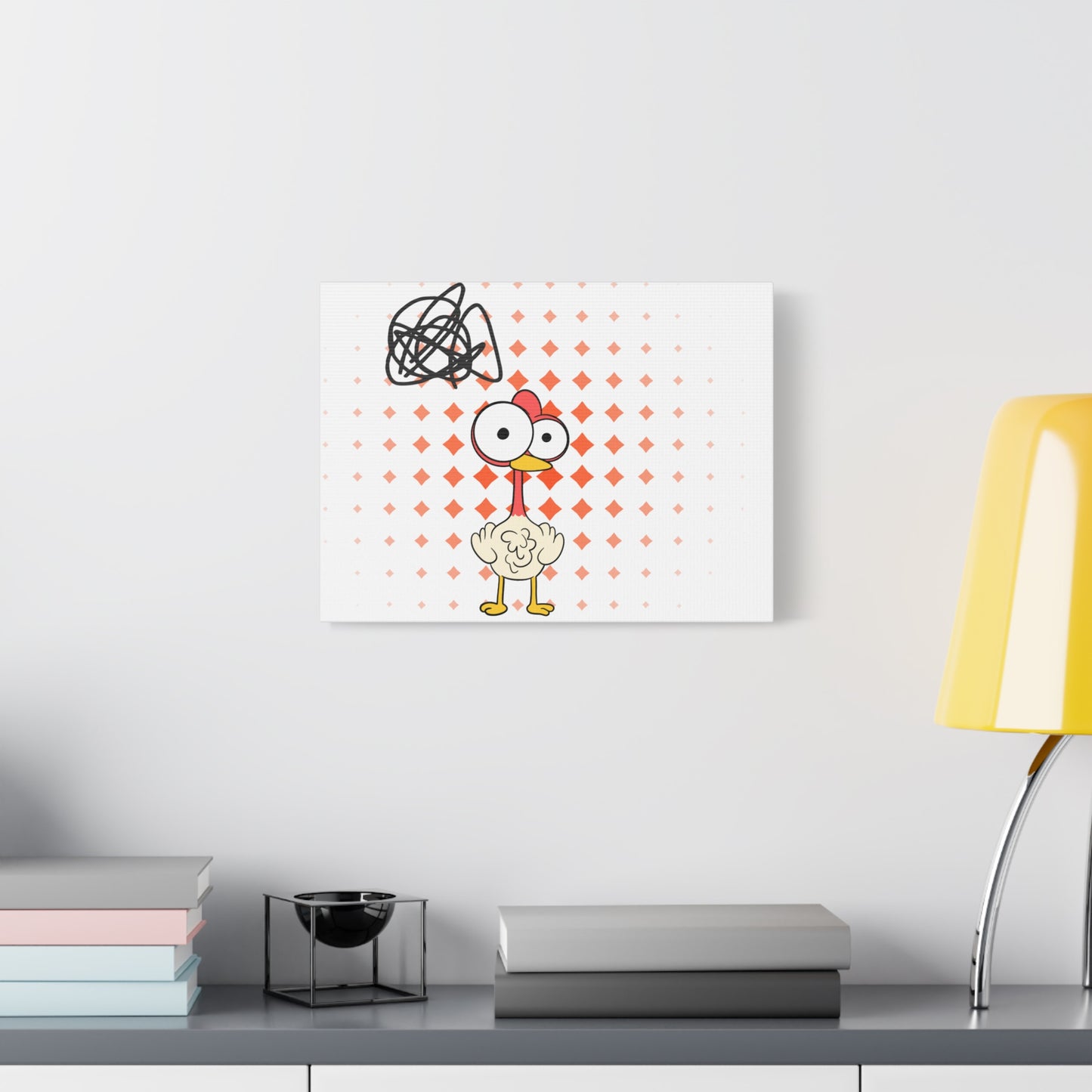 Whimsical Chicken Canvas Wall Art