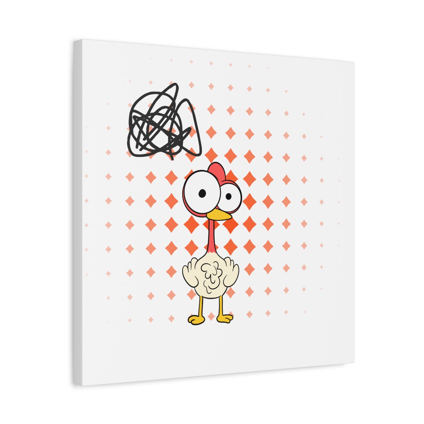 Whimsical Chicken Canvas Wall Art