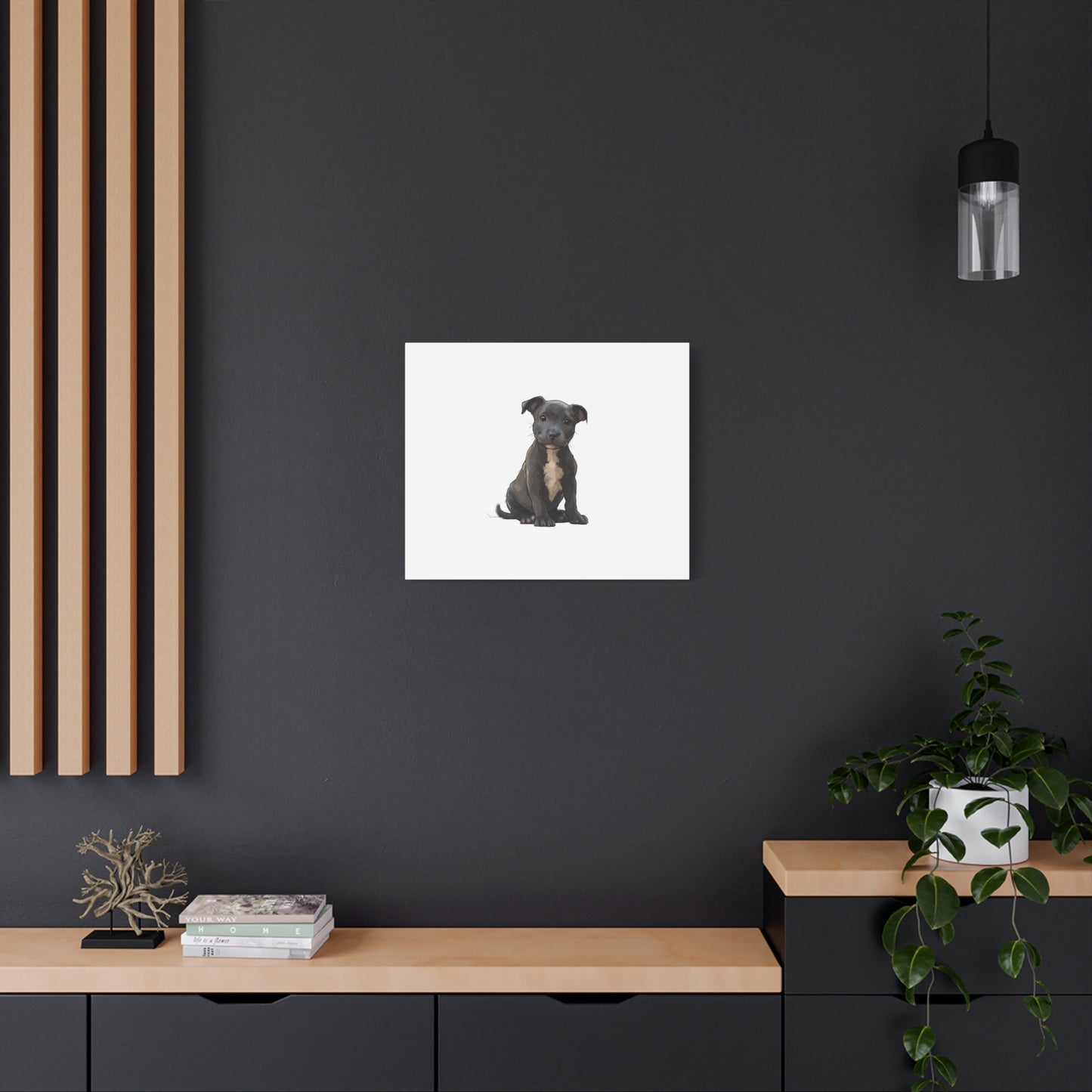 Dog Portrait Canvas Wall Art, Pet Lover Gift, Home Decor, Puppy Artwork, Animal Lover Canvas, Pet Memorial