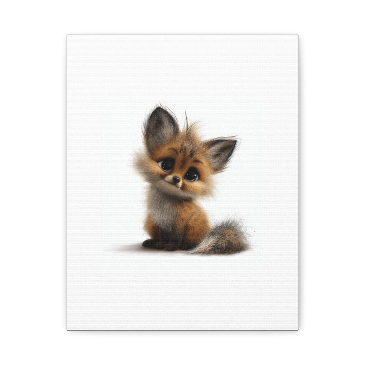 Adorable Fox Canvas Art Print, Cute Nursery Wall Decor, Baby Shower Gift, Animal Lover Home Decor, Kids Room Decoration