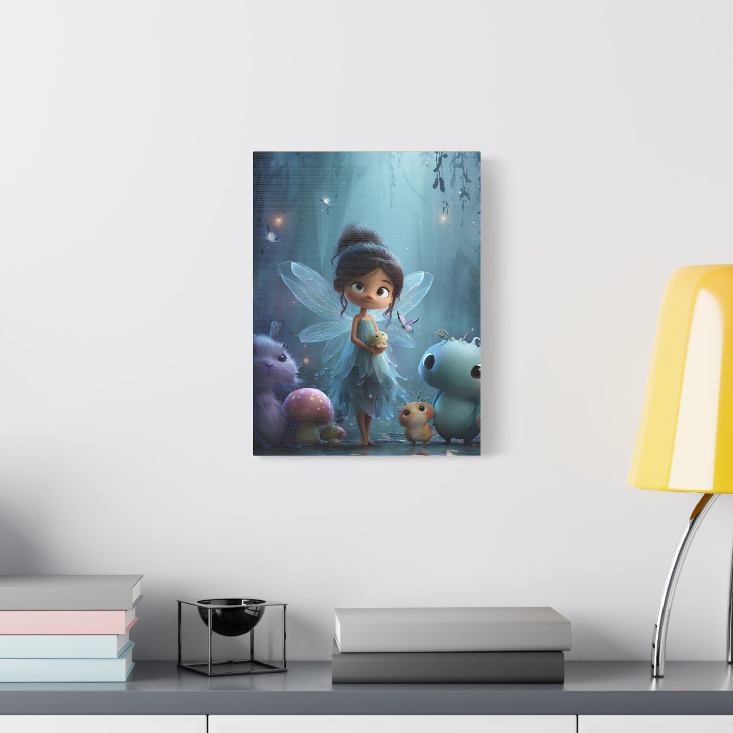 Whimsical Fairy Canvas Art Print, Enchanted Decor for Kids' Rooms, Fantasy Wall Art, Magical Gift for Birthdays, Nursery Decoration