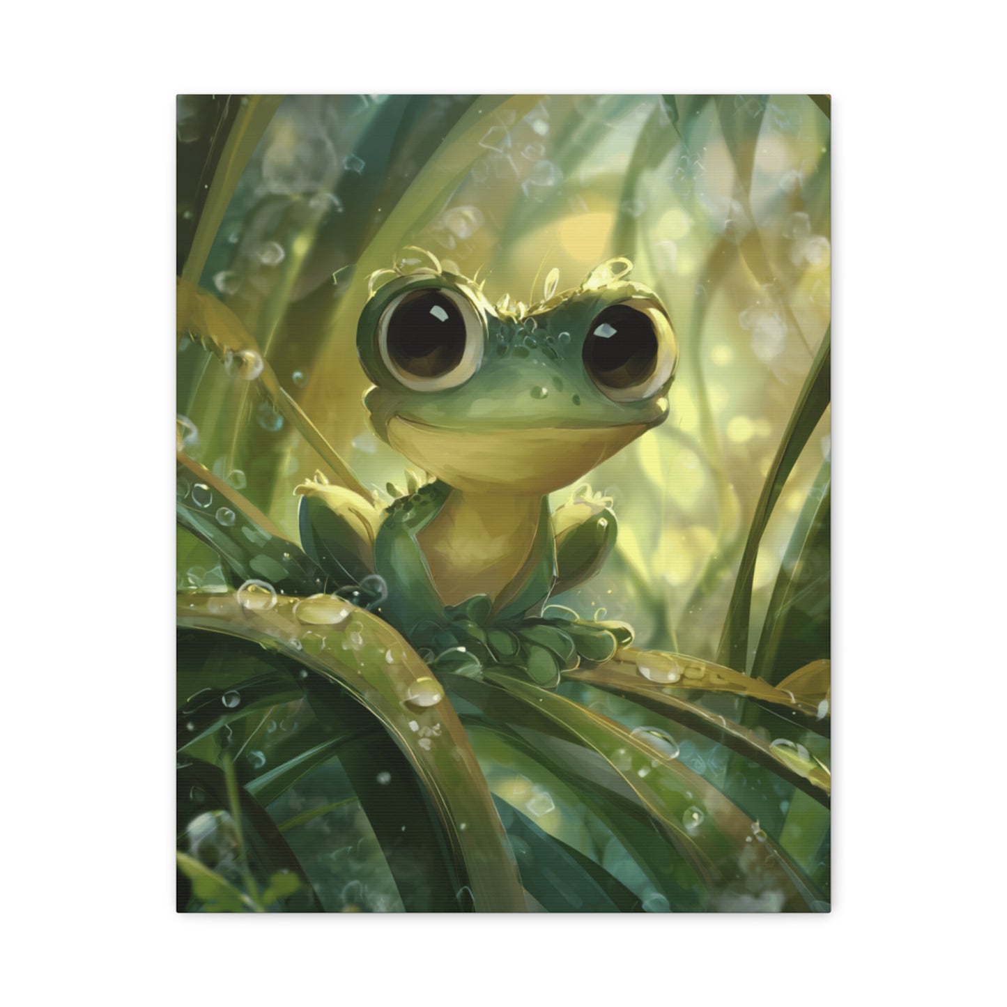 Whimsical Frog Wall Art Print, Nature Decor, Kids Room, Animal Lover Gift, Playful Home Decor, Nursery Wall Art