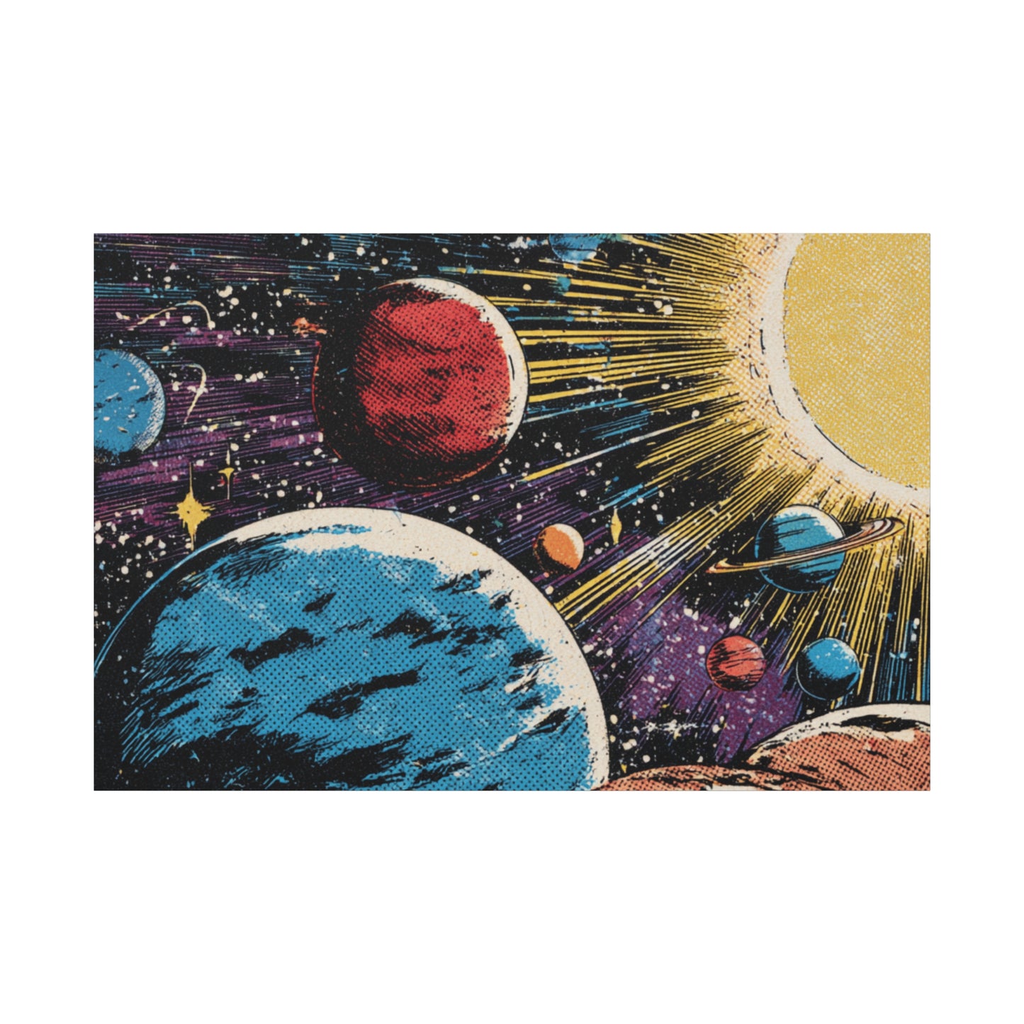 Canvas Print - Comic Book Style Planets