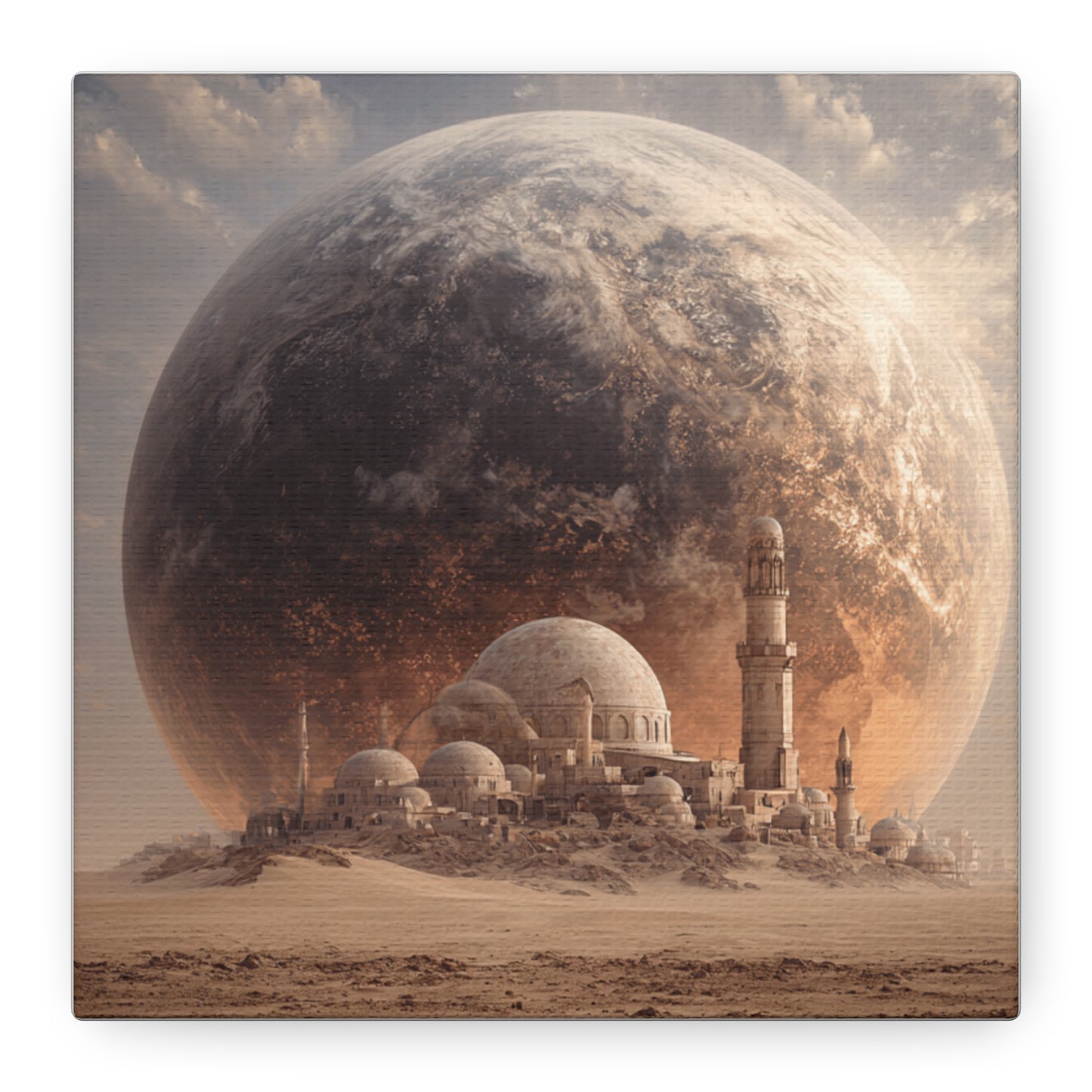 Cosmic Landscape Canvas Art, Wall Decor, Celestial Print, Space Artwork, Home Decoration, Gift for Science Fiction Lovers
