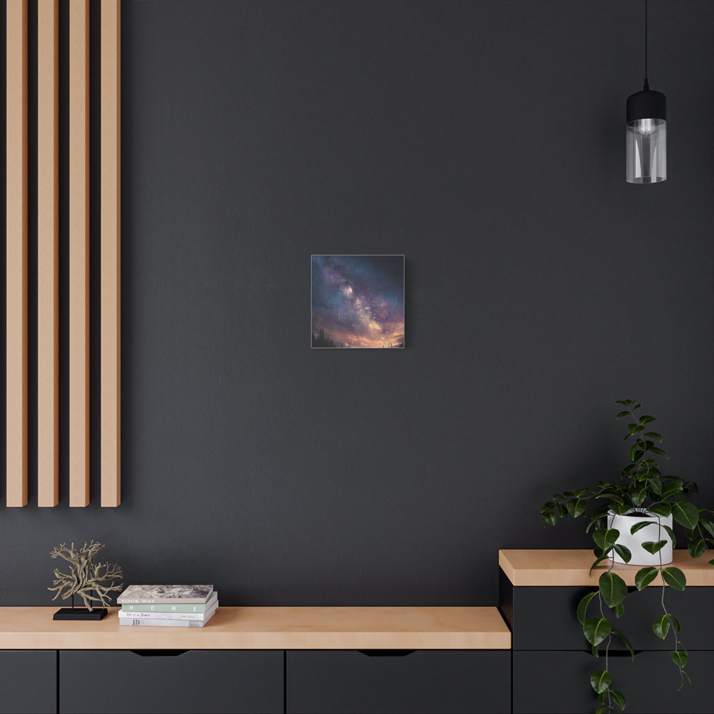 Galactic Night Matte Canvas Print, Cosmic Wall Art for Home Decor, Celestial Decor, Starry Night Art, Space Lover Gift, Bedroom Wall Art