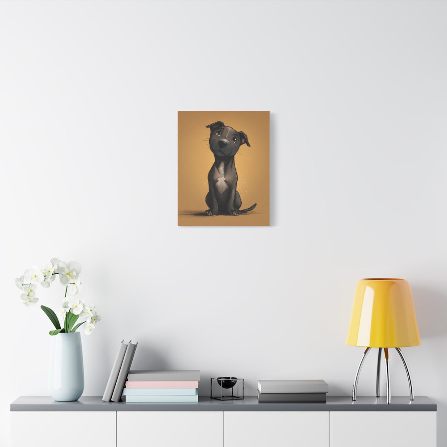 Adorable Dog Art Canvas Print, Perfect for Pet Lovers, Home Décor, Dog Memory, Gift for Animal Lovers, Unique Wall Art