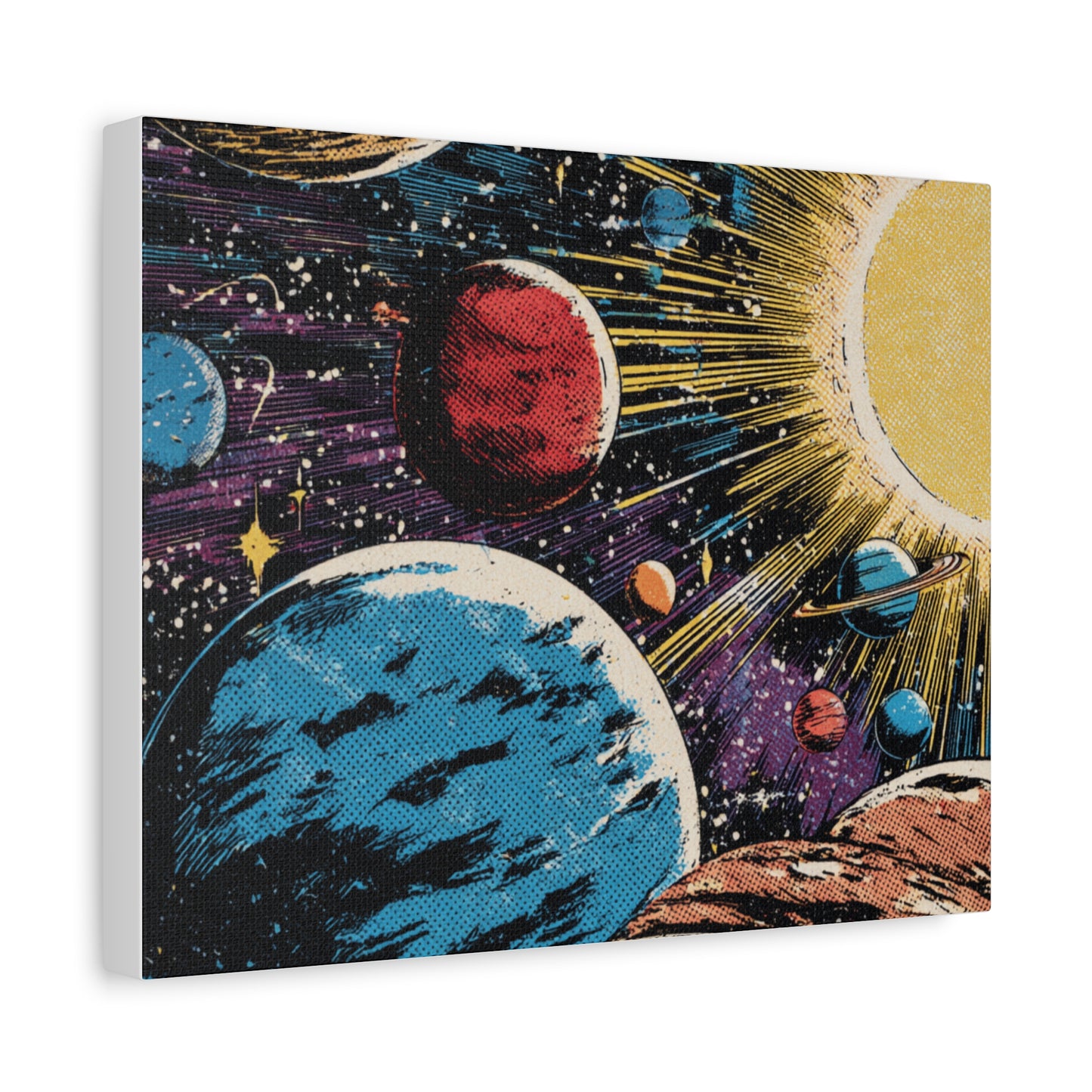 Canvas Print - Comic Book Style Planets
