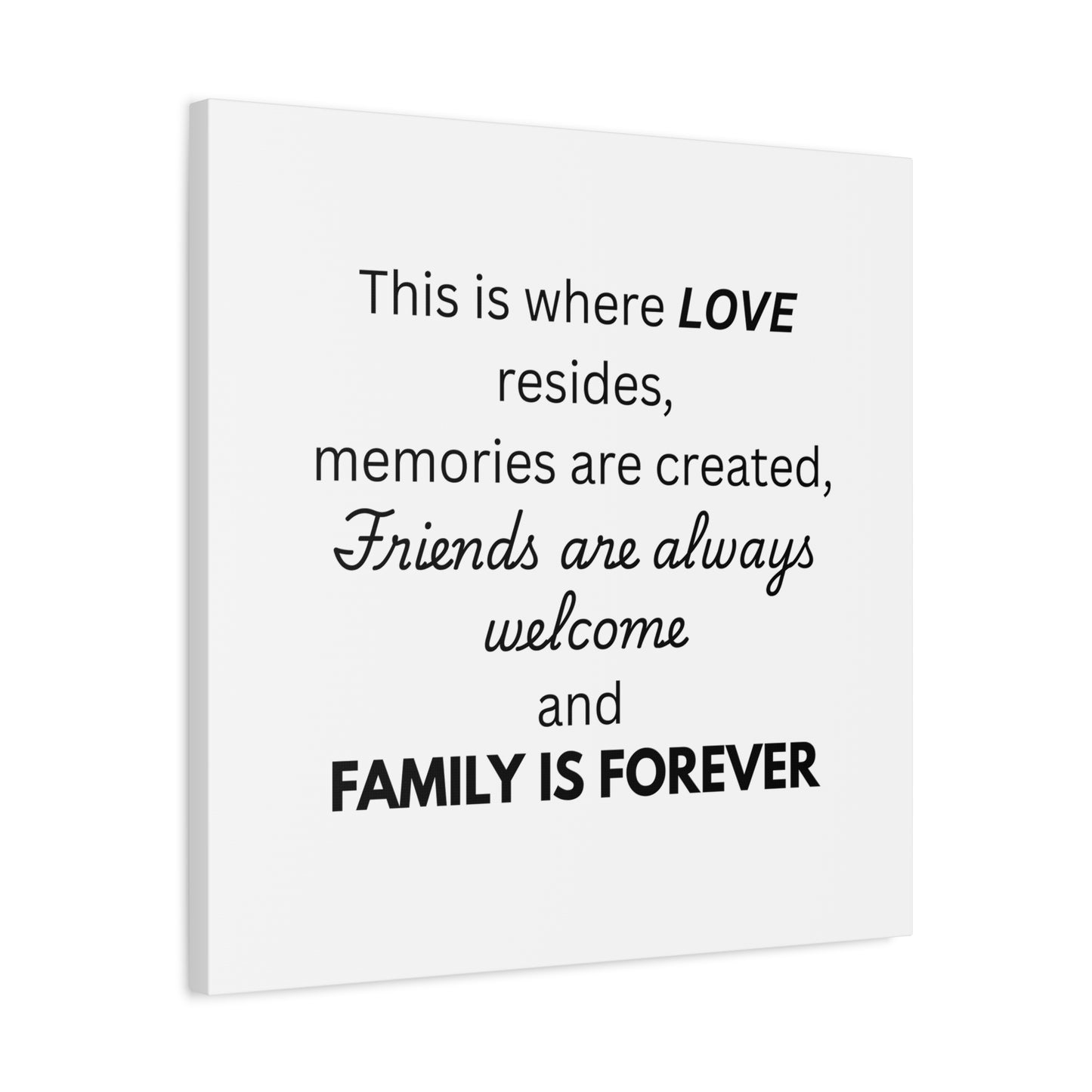 Love Family Canvas Artwork