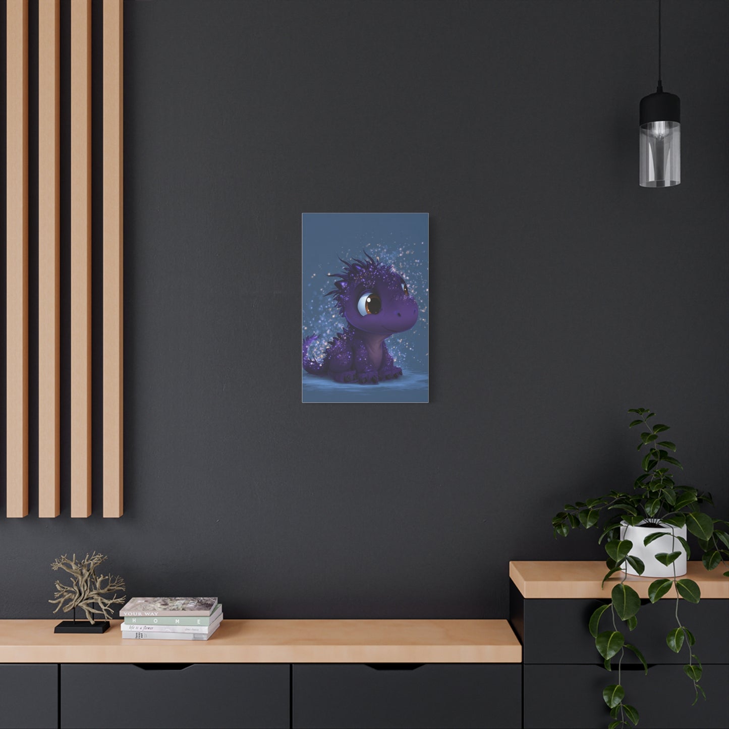 Whimsical Dragon Canvas Art, Cute Nursery Decor, Fantasy Wall Decor, Kids Room Art, Magical Home Gift, Birthday Gift