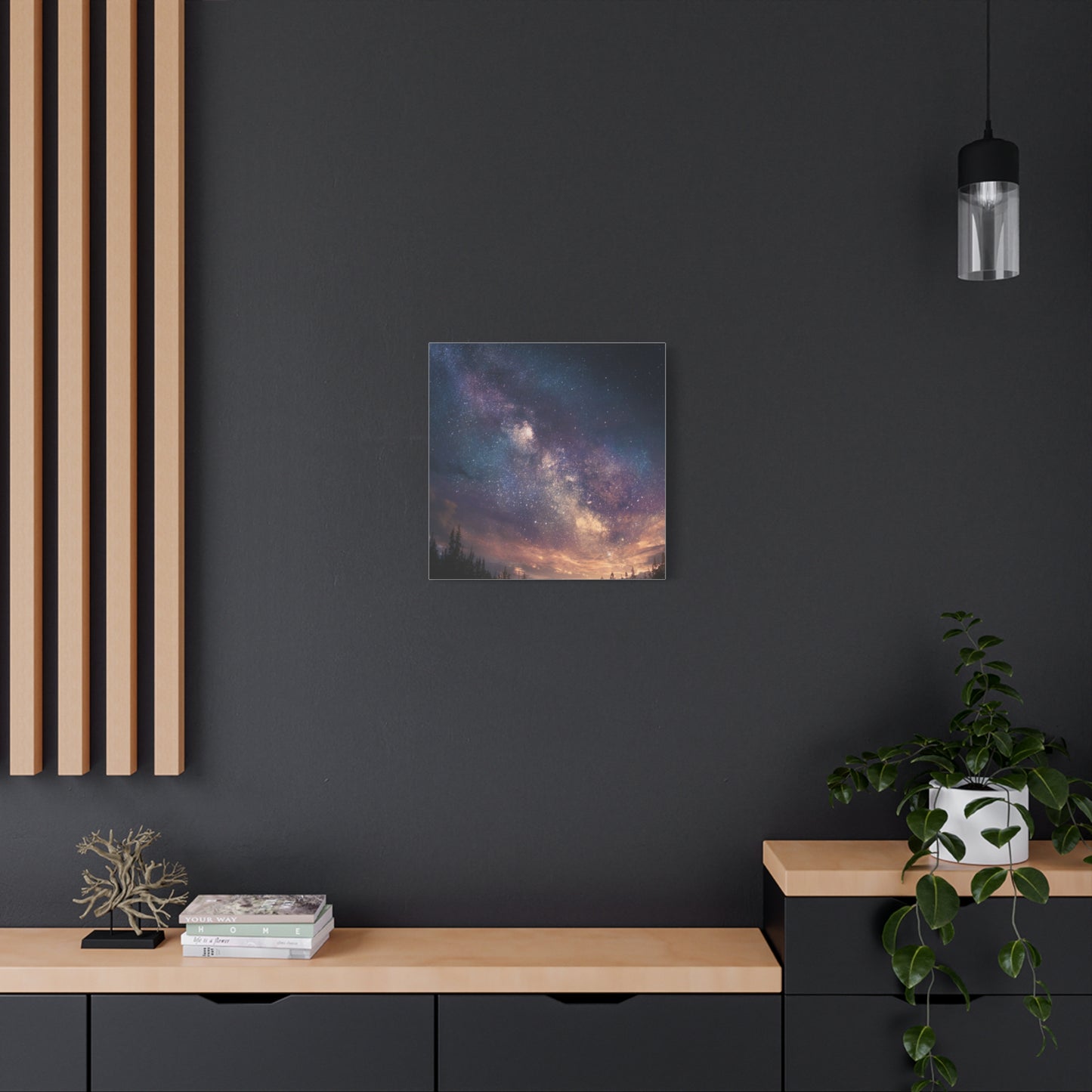 Galactic Night Matte Canvas Print, Cosmic Wall Art for Home Decor, Celestial Decor, Starry Night Art, Space Lover Gift, Bedroom Wall Art
