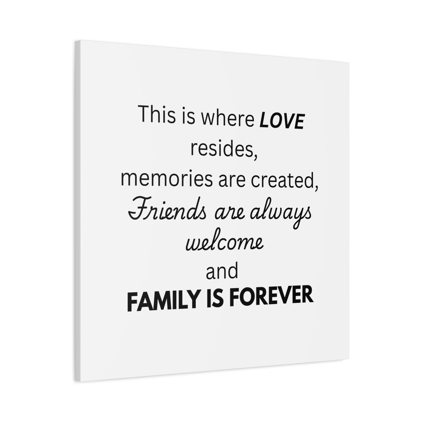 Love Family Canvas Artwork