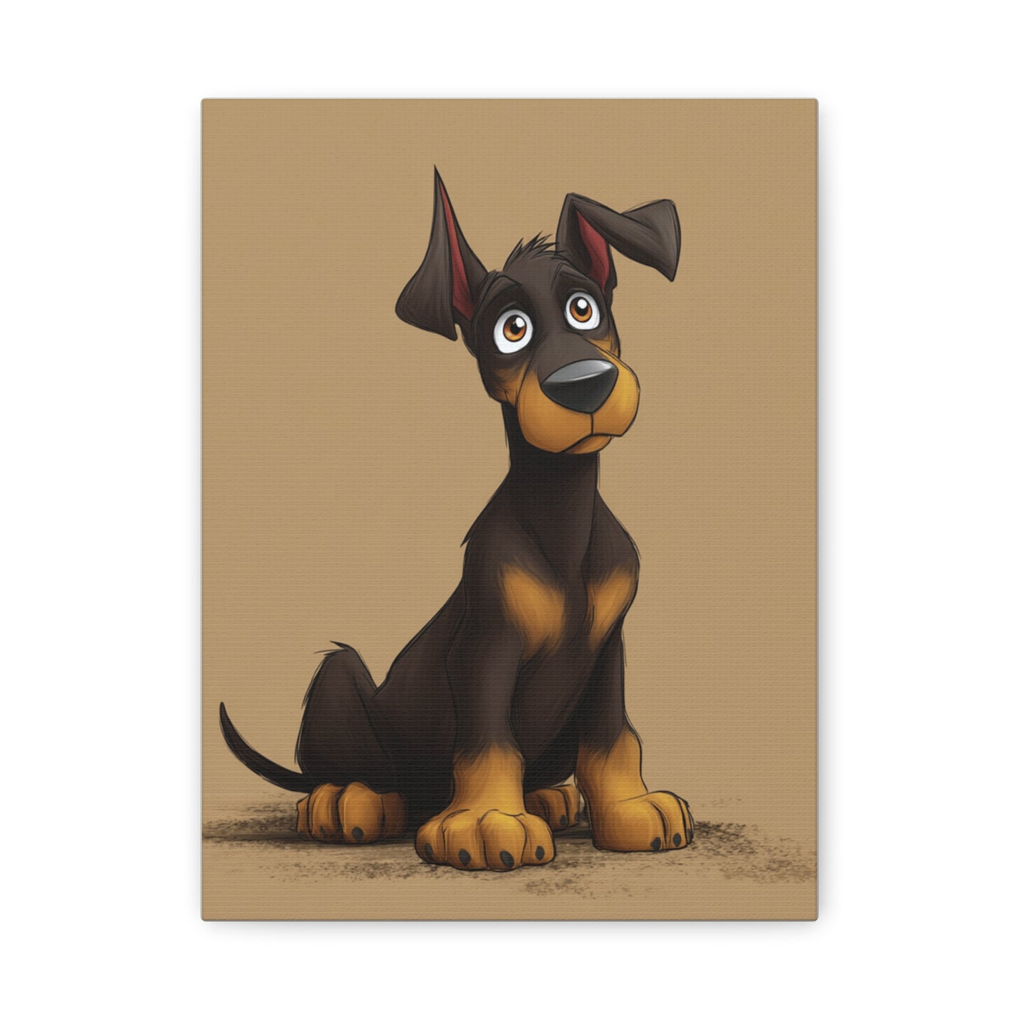 Custom Dog Portrait Canvas, Pet Decor, Dog Lover Gift, Cute Animal Art, Home Wall Art