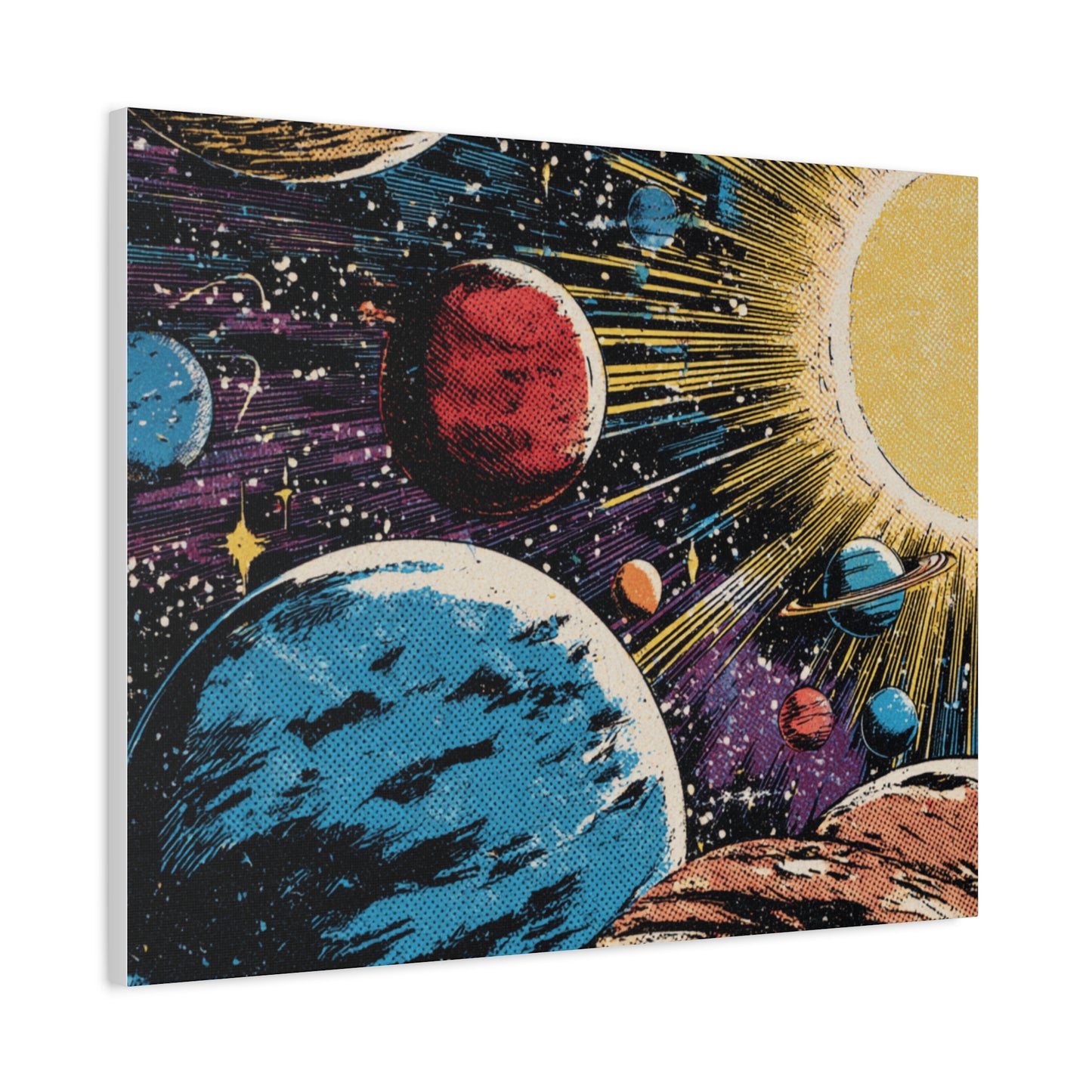 Canvas Print - Comic Book Style Planets